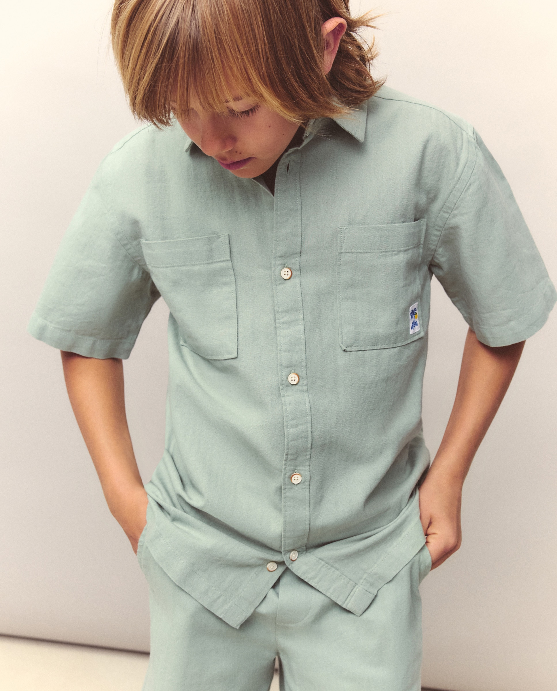 Camisa de Manga Curta Kids El Corte Inglés Verde-2