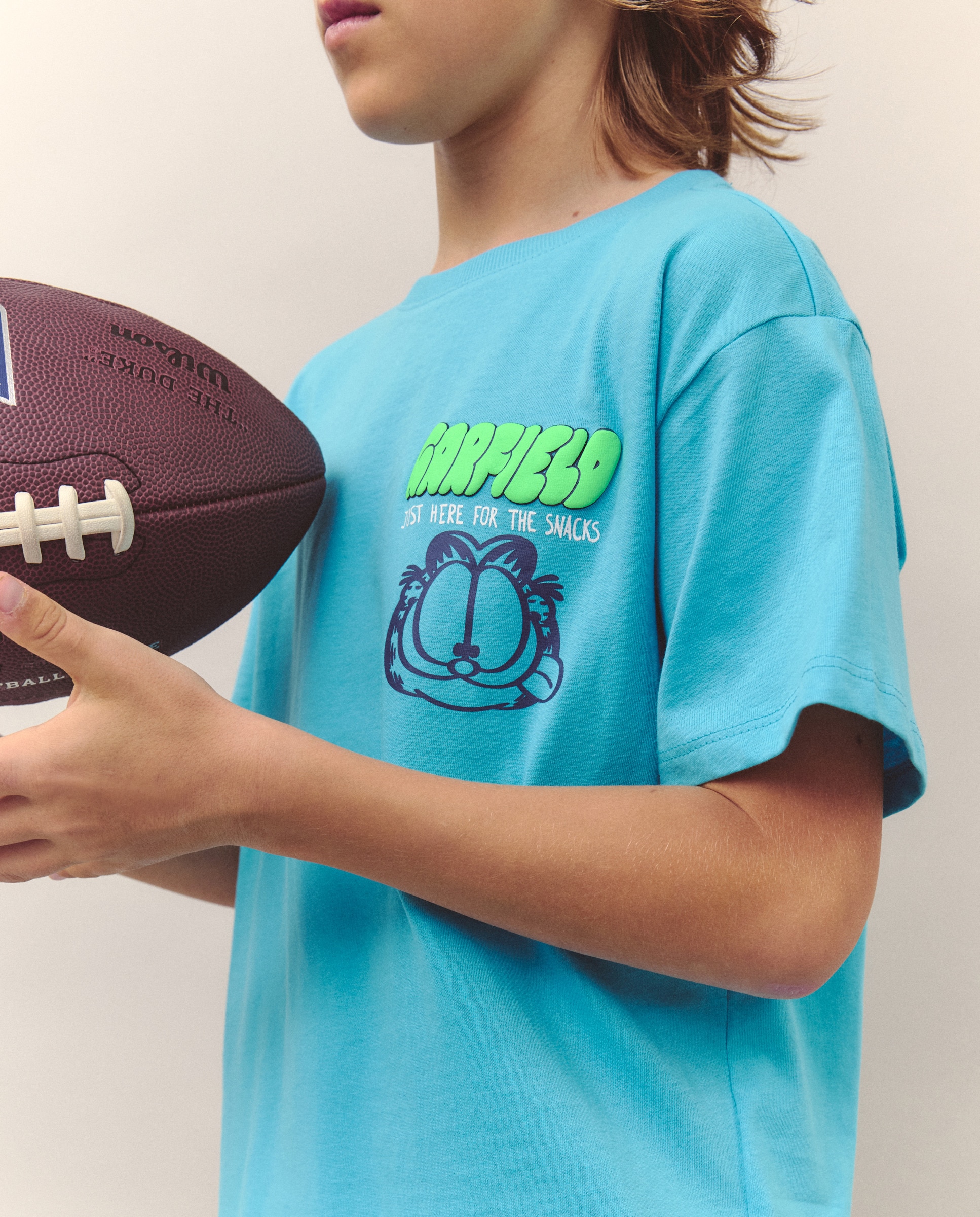 T-shirt de Manga Curta com Estampado Garfield Kids El Corte Inglés Azul-marinho-2