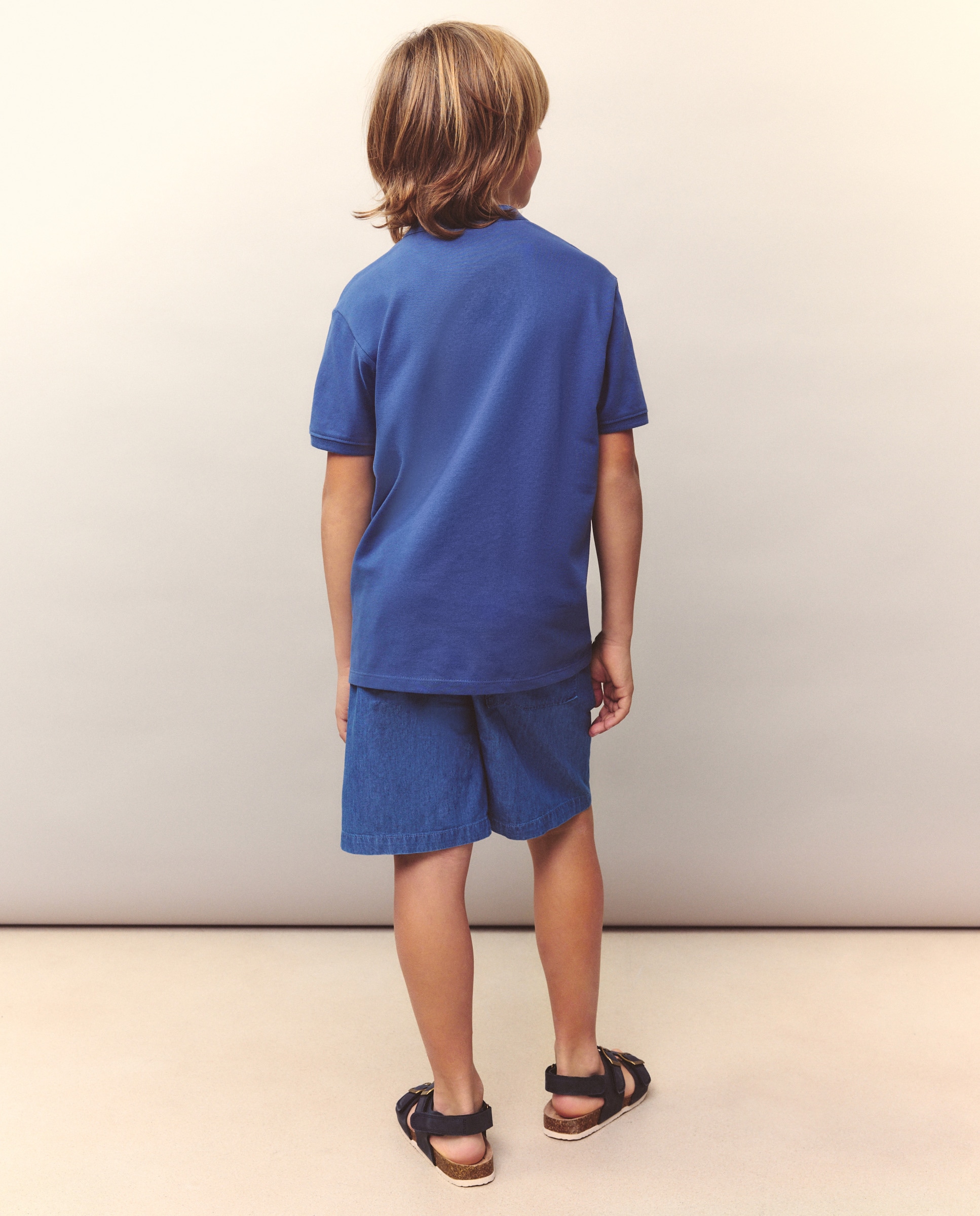 Polo de Gola à Padre e Manga Curta Kids El Corte Inglés 400 Azul-3