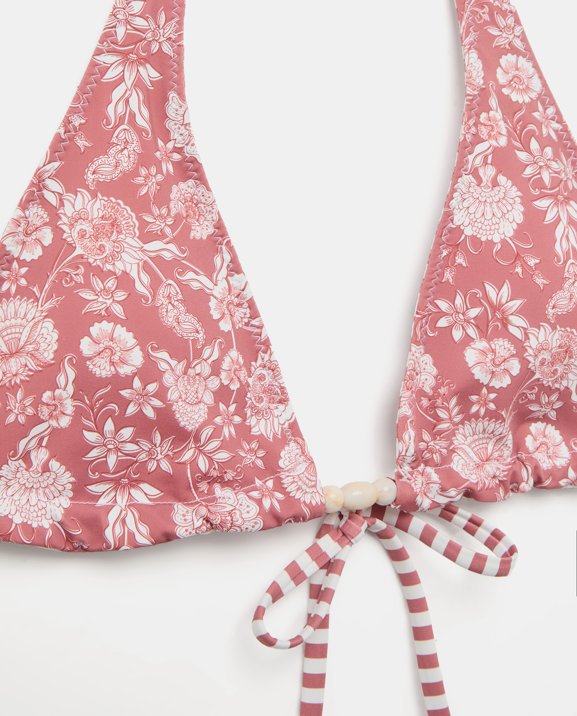 Top de Biquíni com Estampado Floral 520 Caqui-5