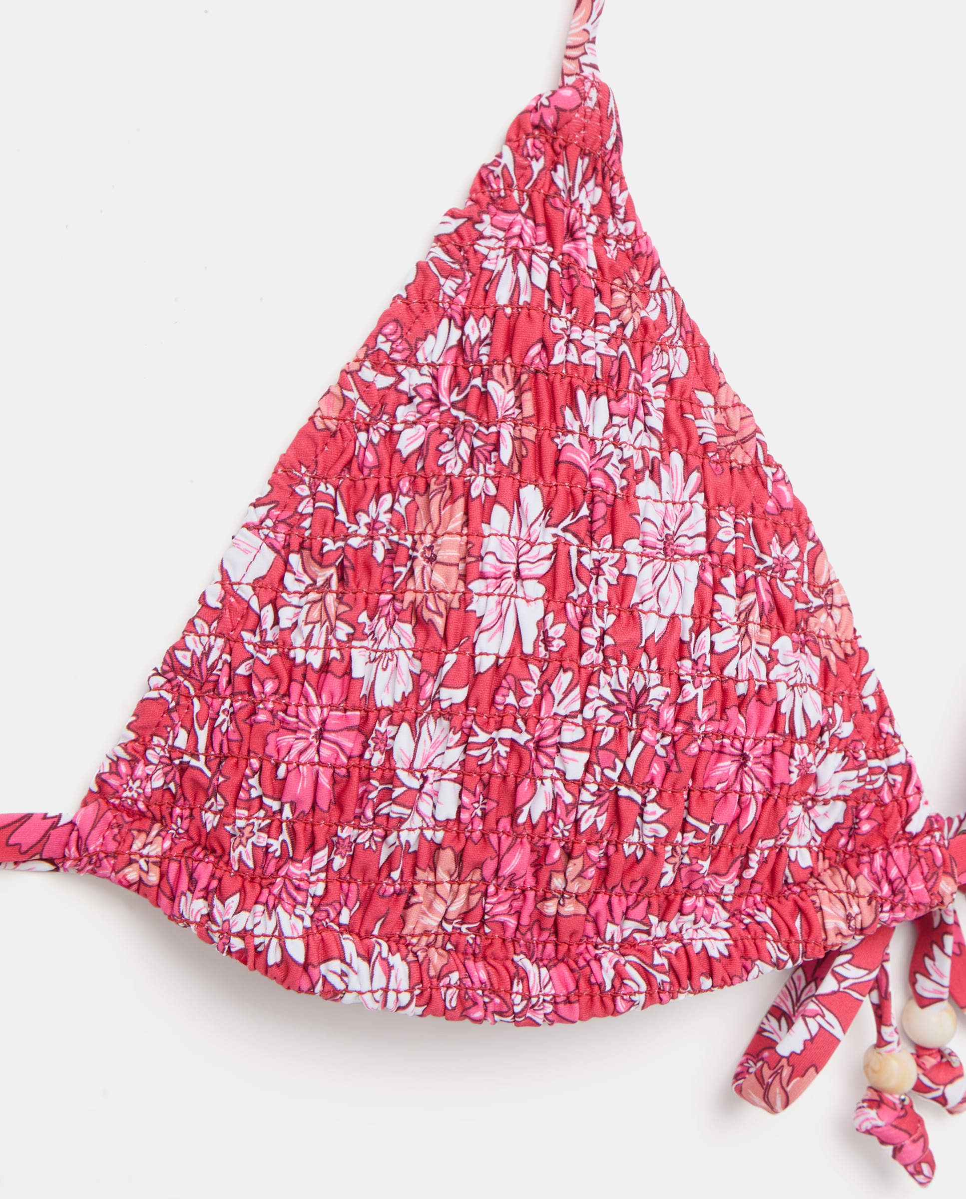 Top de Biquíni com Smock Floral 200 Rosa-5