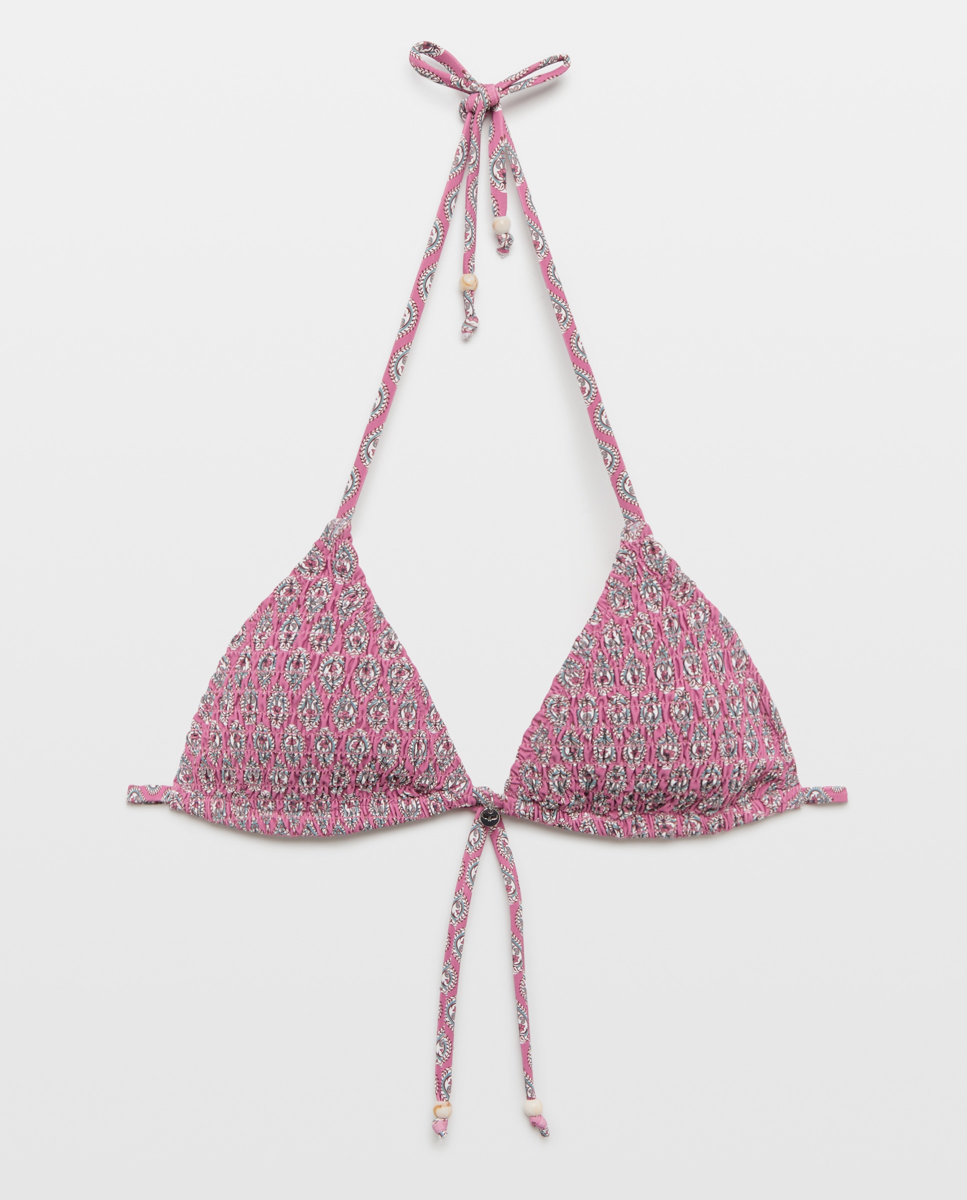 Top de Biquíni Smock Block 230 Rosa Escuro-4