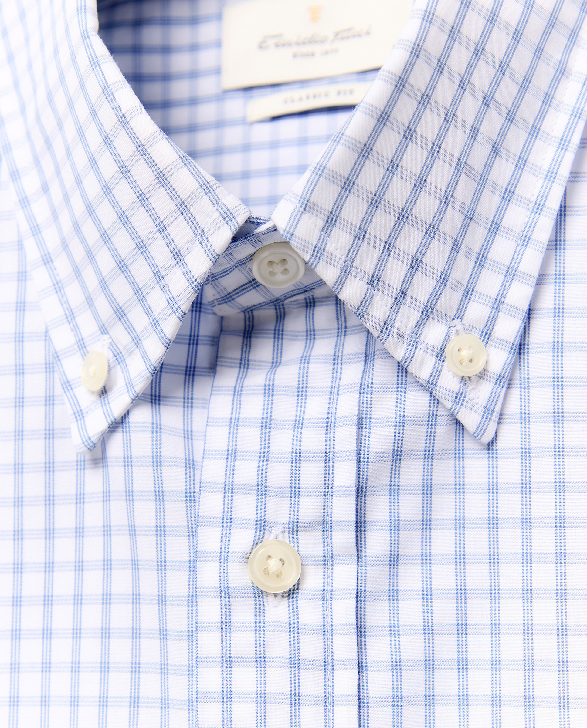 Camisa Casual de Popelina com Manga Curta Azul-marinho-5