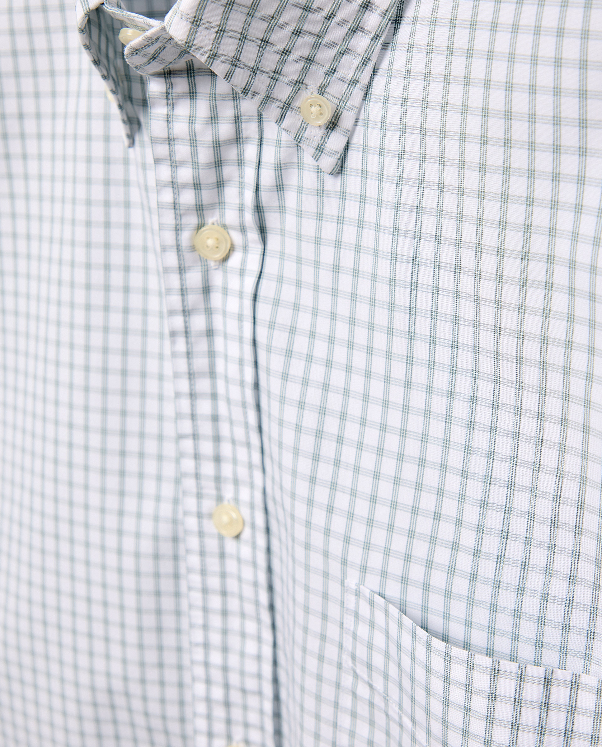 Camisa Casual de Popelina com Manga Curta Verde-5