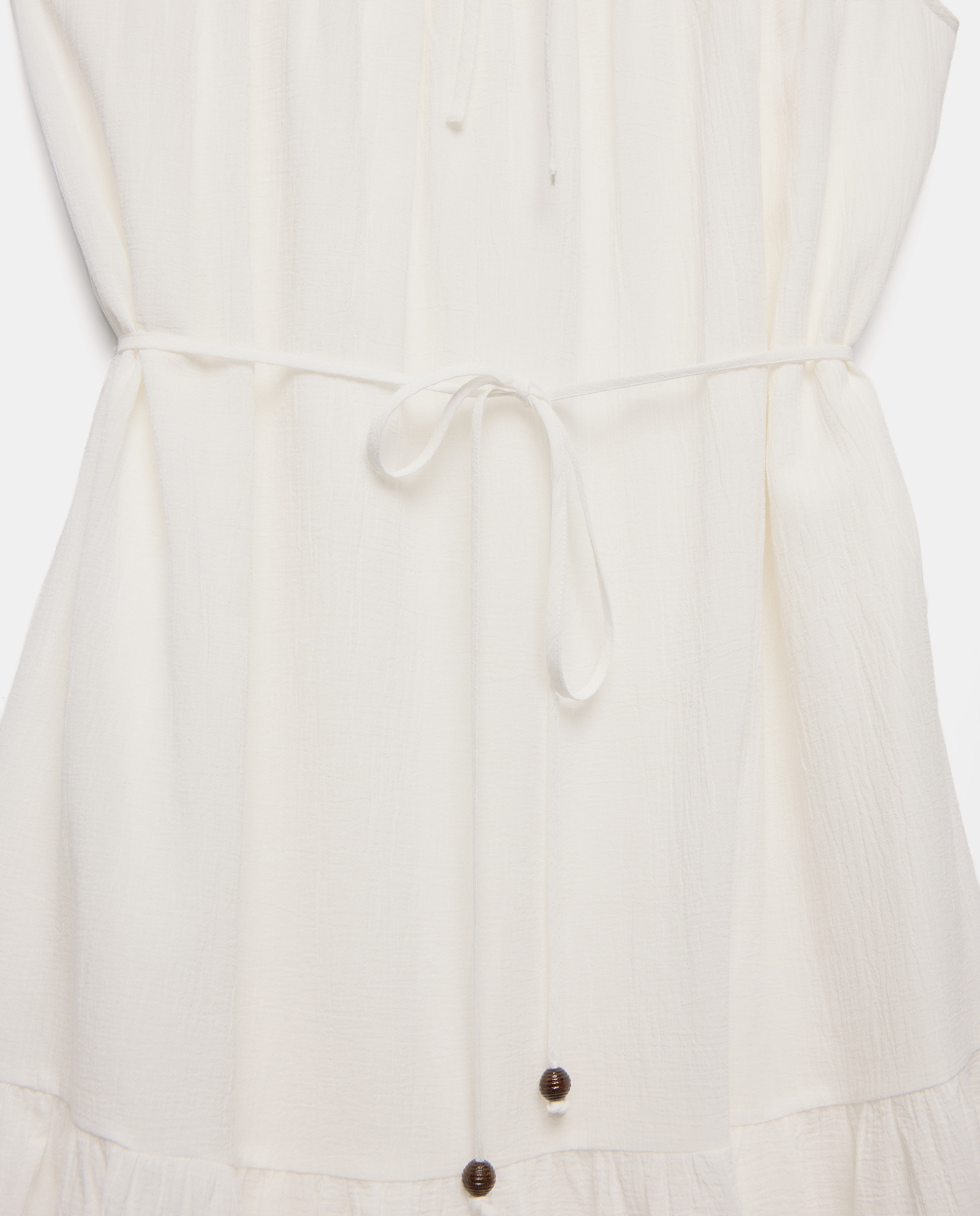 Vestido sem Mangas com Corte Franzido 120 Cru-5