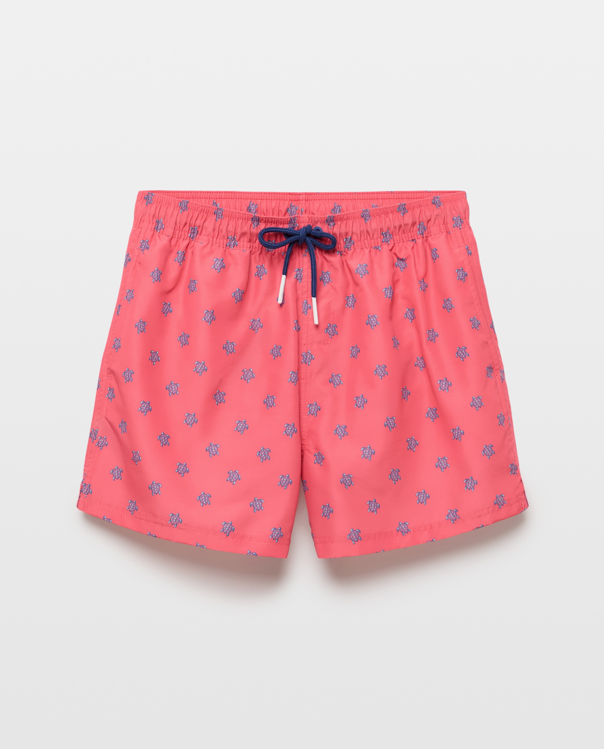 Calções de Banho Estampados Vermelho-3
