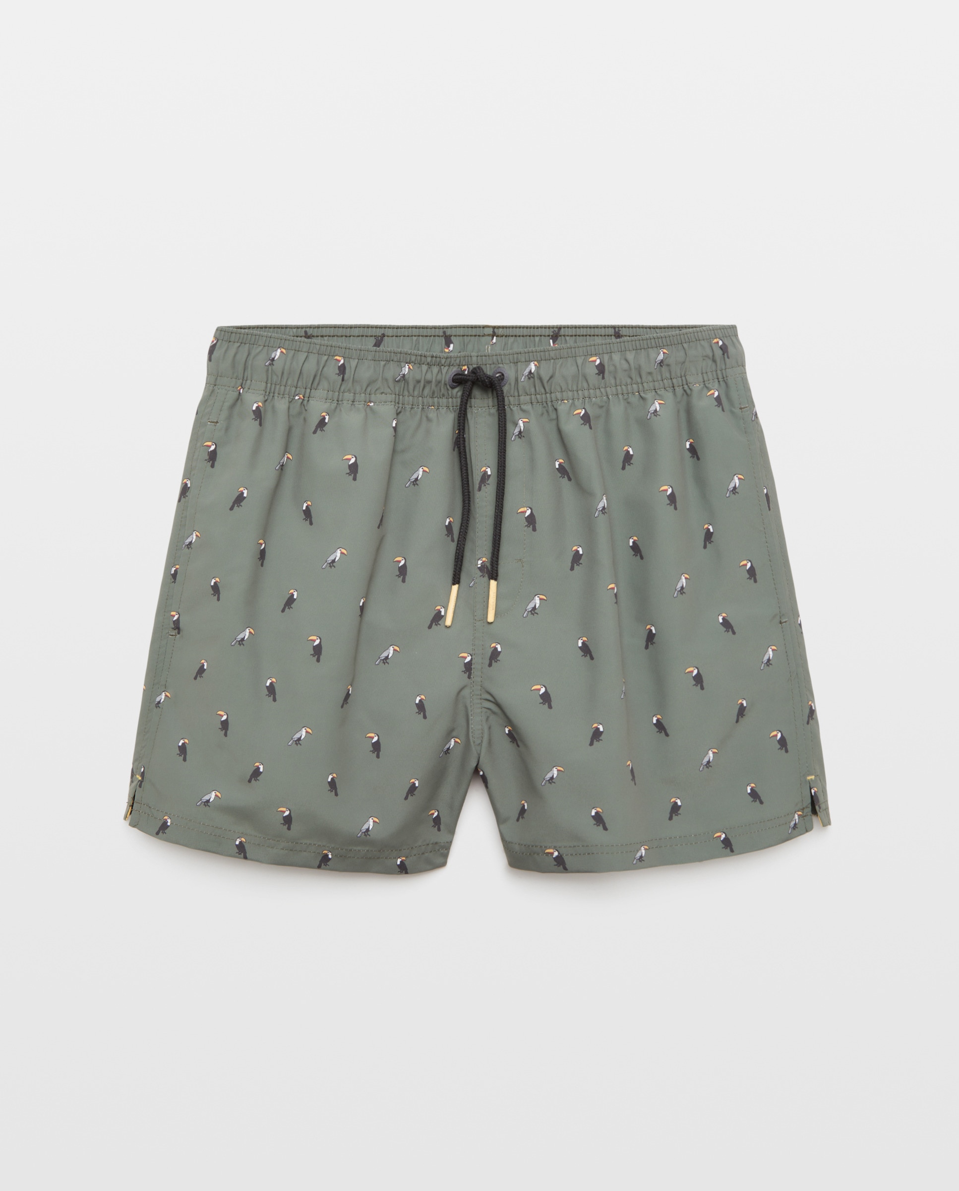 Calções de banho com estampado Verde-3