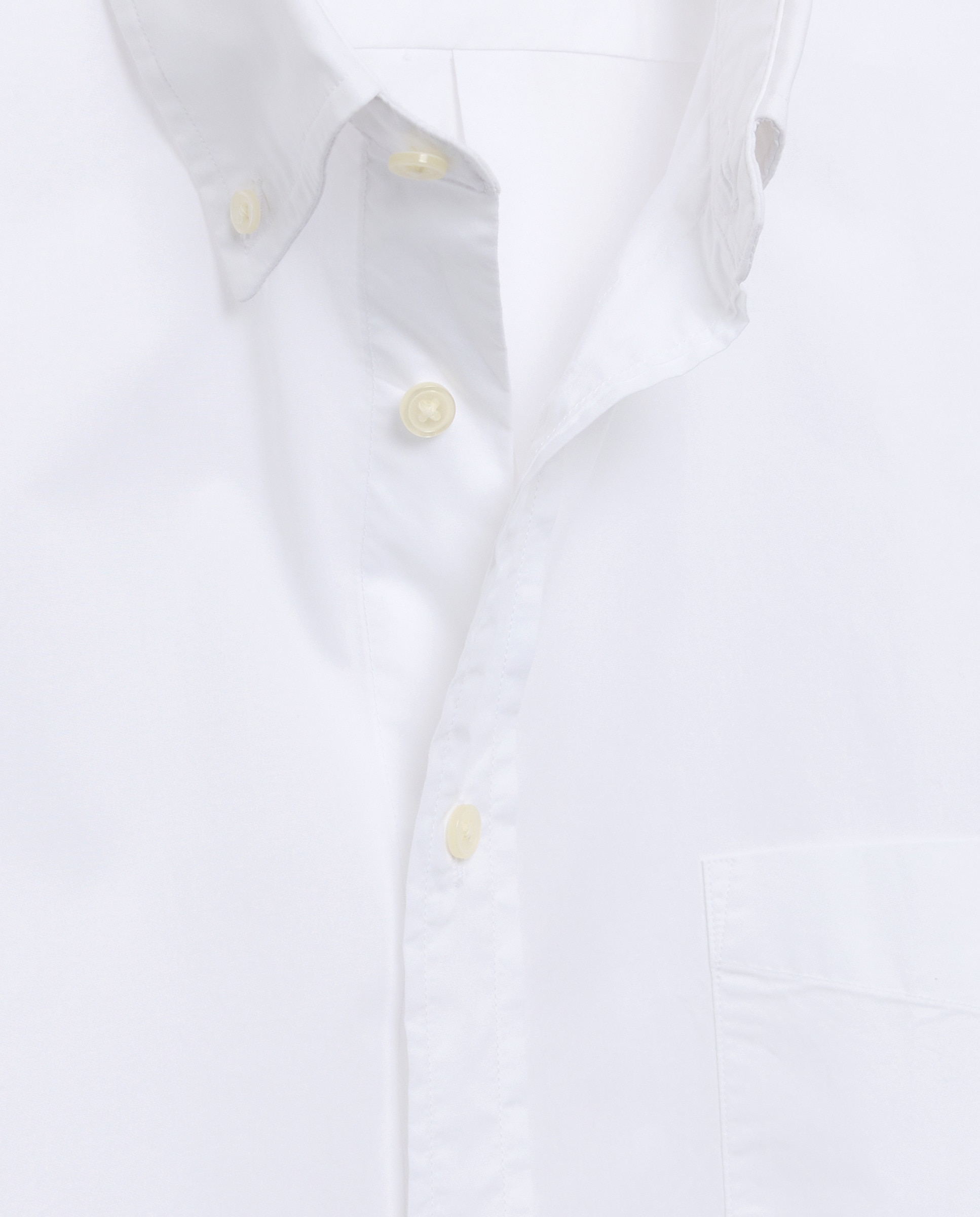 Camisa Casual de Popelina com Manga Curta Tamanhos Grandes Branco-5