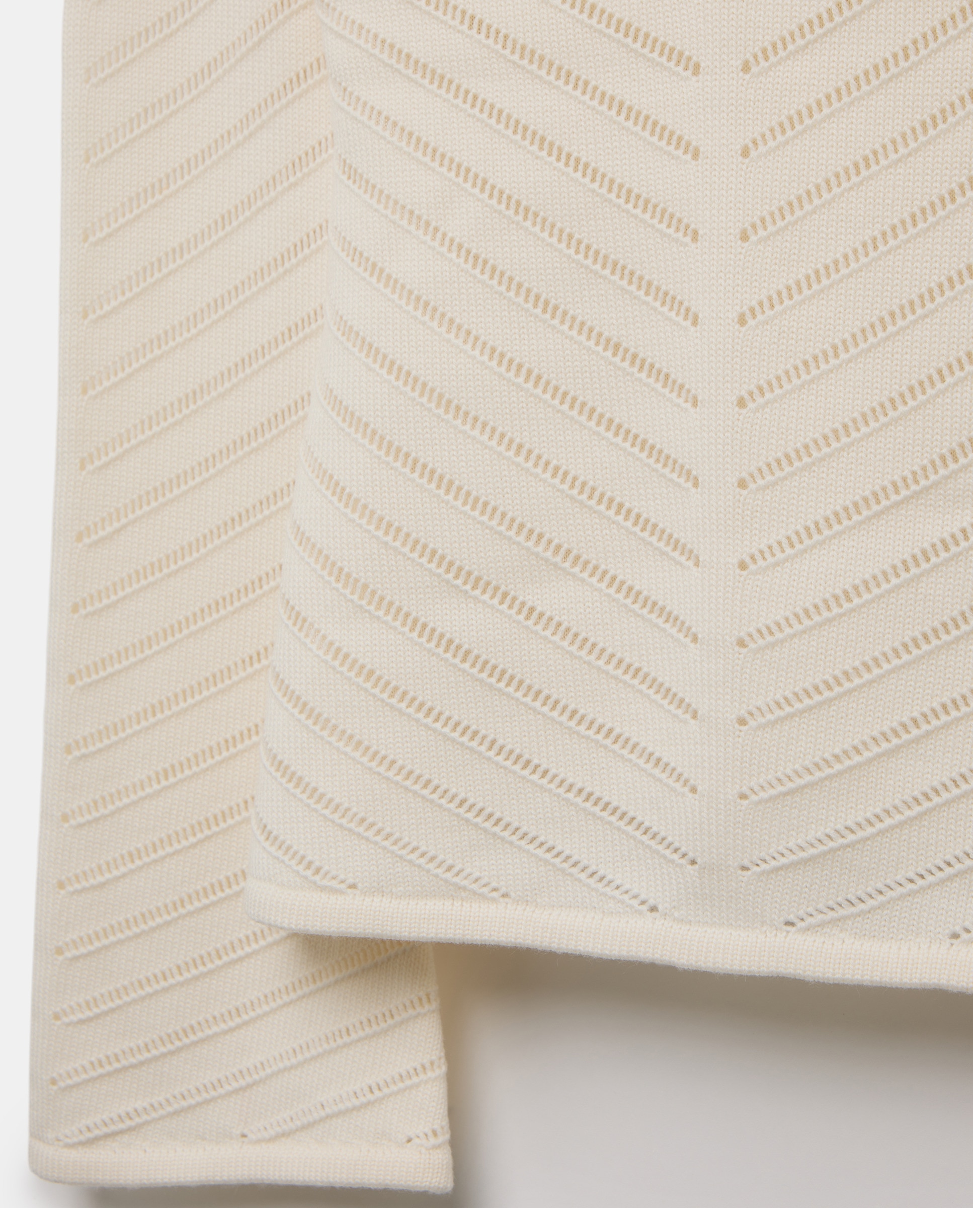 Camisola de Malha com Manga Comprida e Gola Larga Branco-5