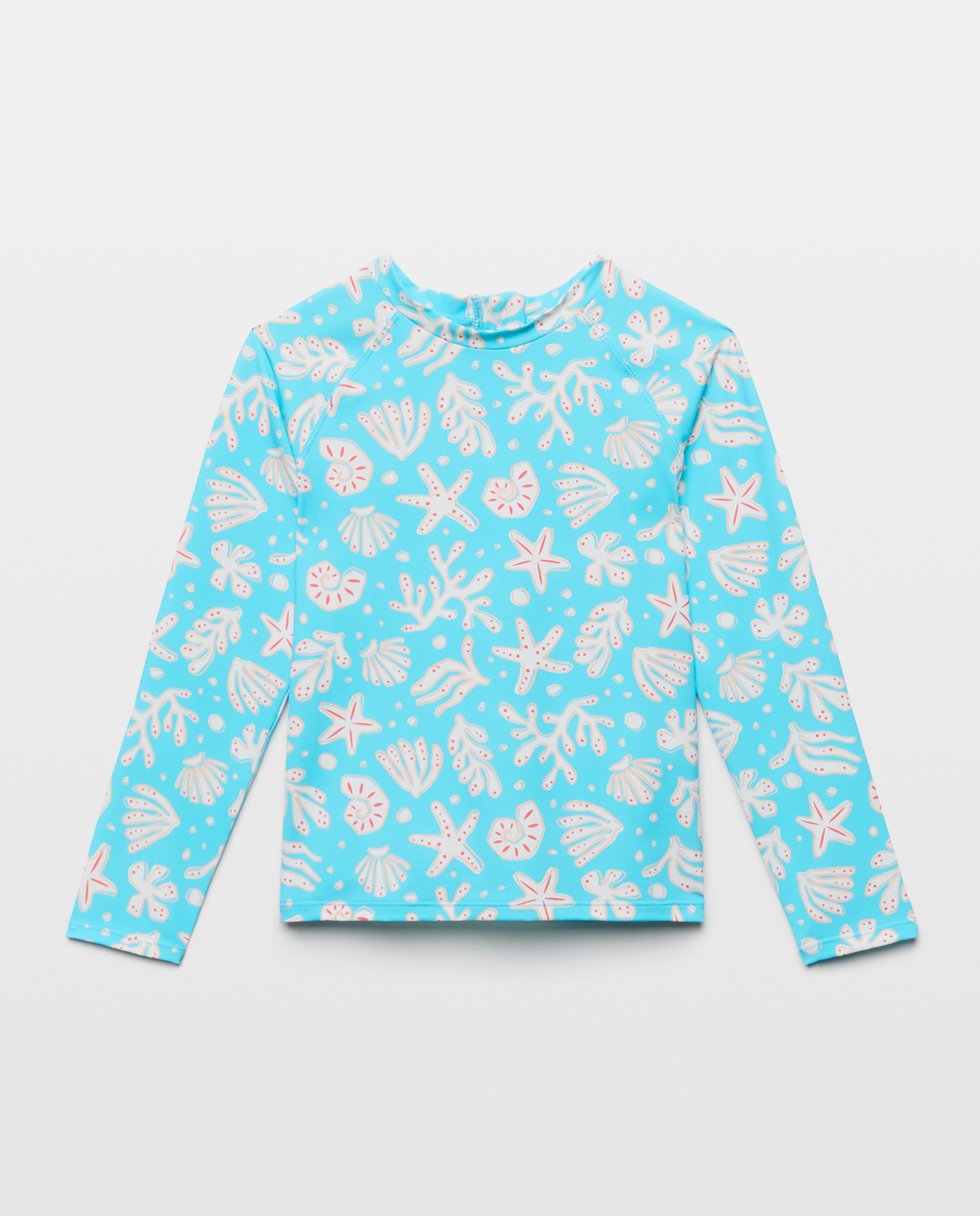 T-shirt UPF+50 às Cores com Conchas de Perfil Verde-4