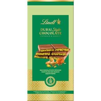 chocolate con leche estilo Dubai con pistacho y kadayif tableta 150 g - Lindt