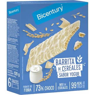 barrita de cereales sabor yogur 6 unidades estuche 120 g - Bicentury