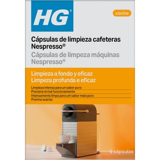 cápsulas de limpieza para cafeteras Nespresso caja 6 unidades - Hg
