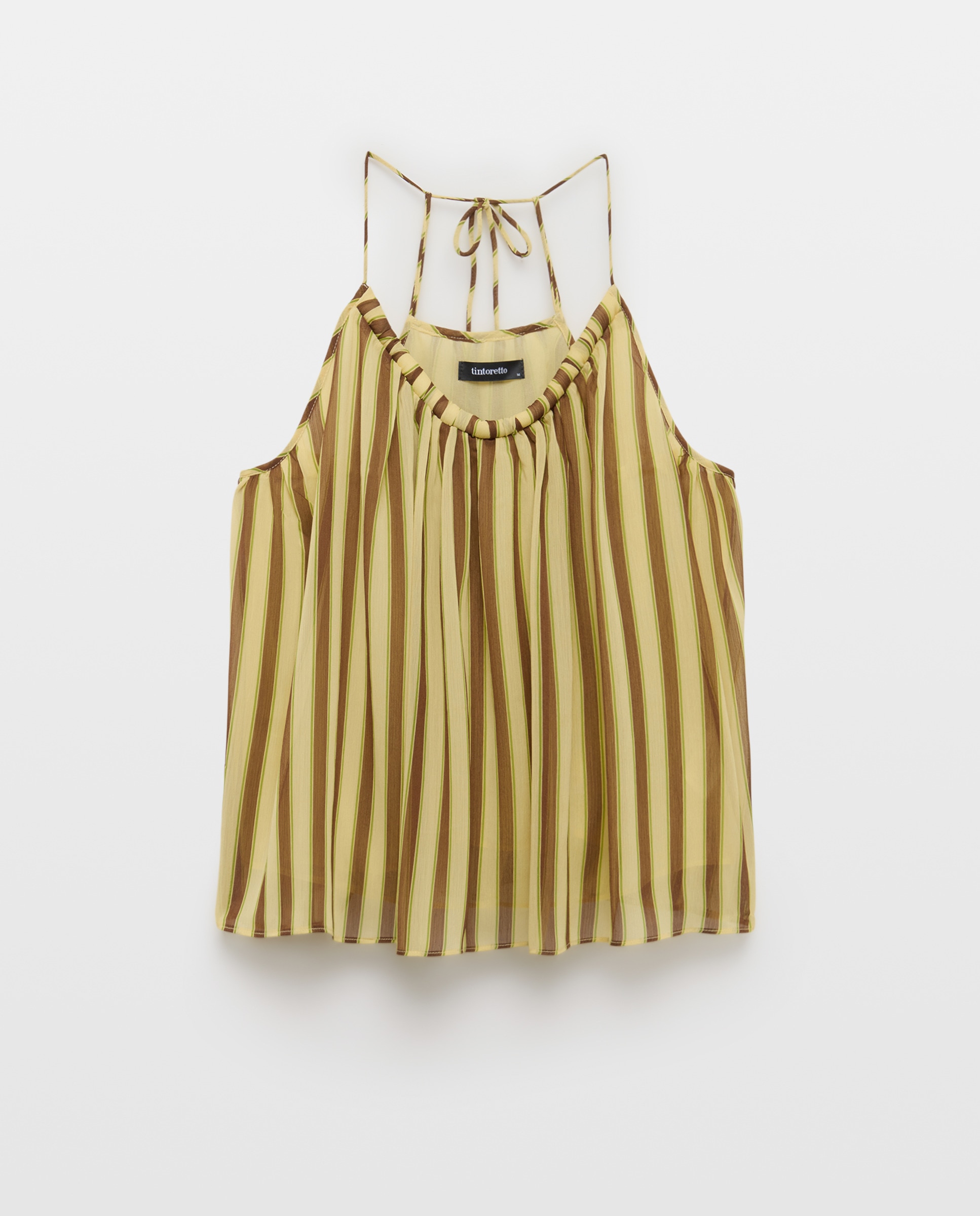 Blusa sem mangas Amarelo-4