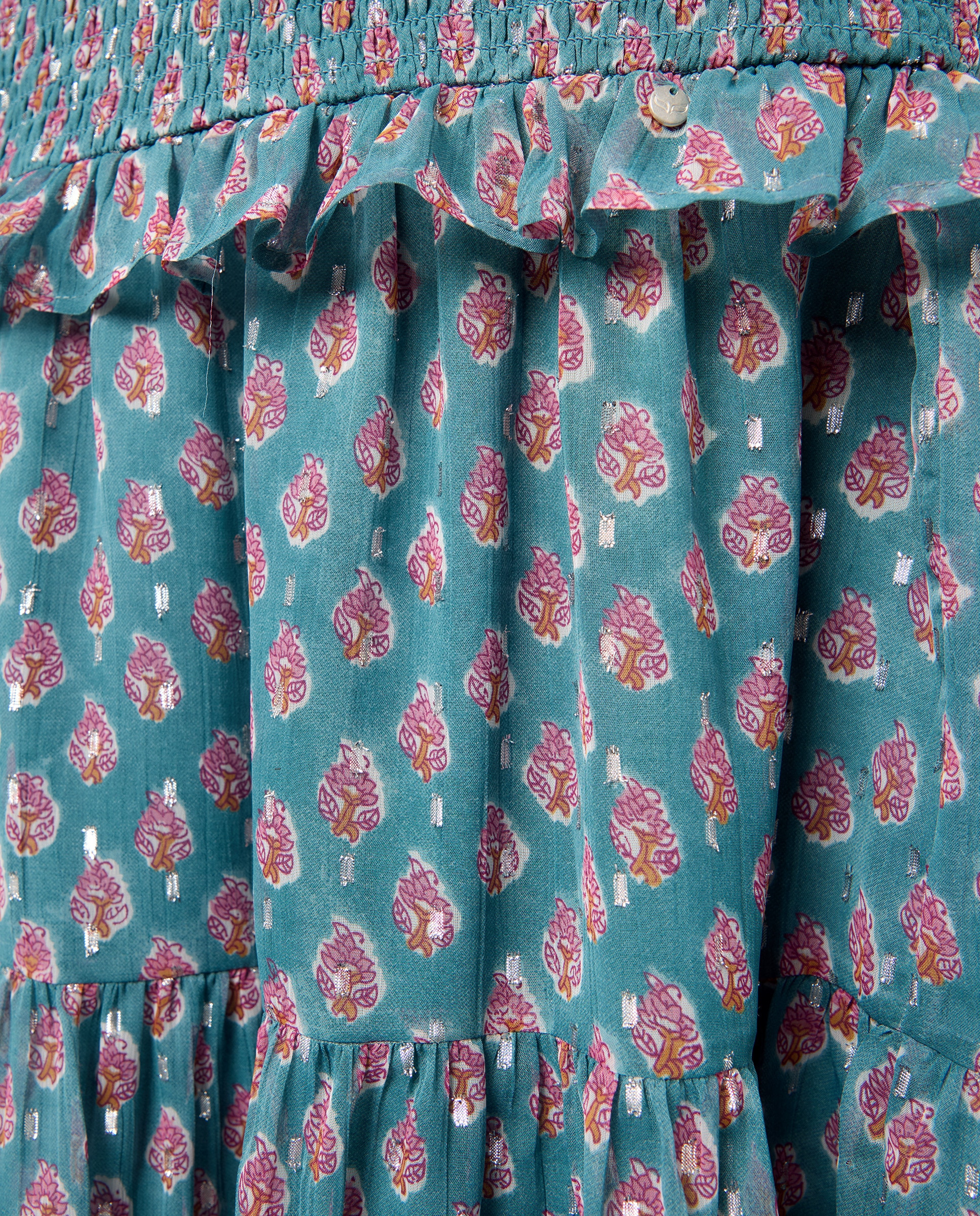 Vestido Curto em Chiffon com Estampado Esmeralda-5
