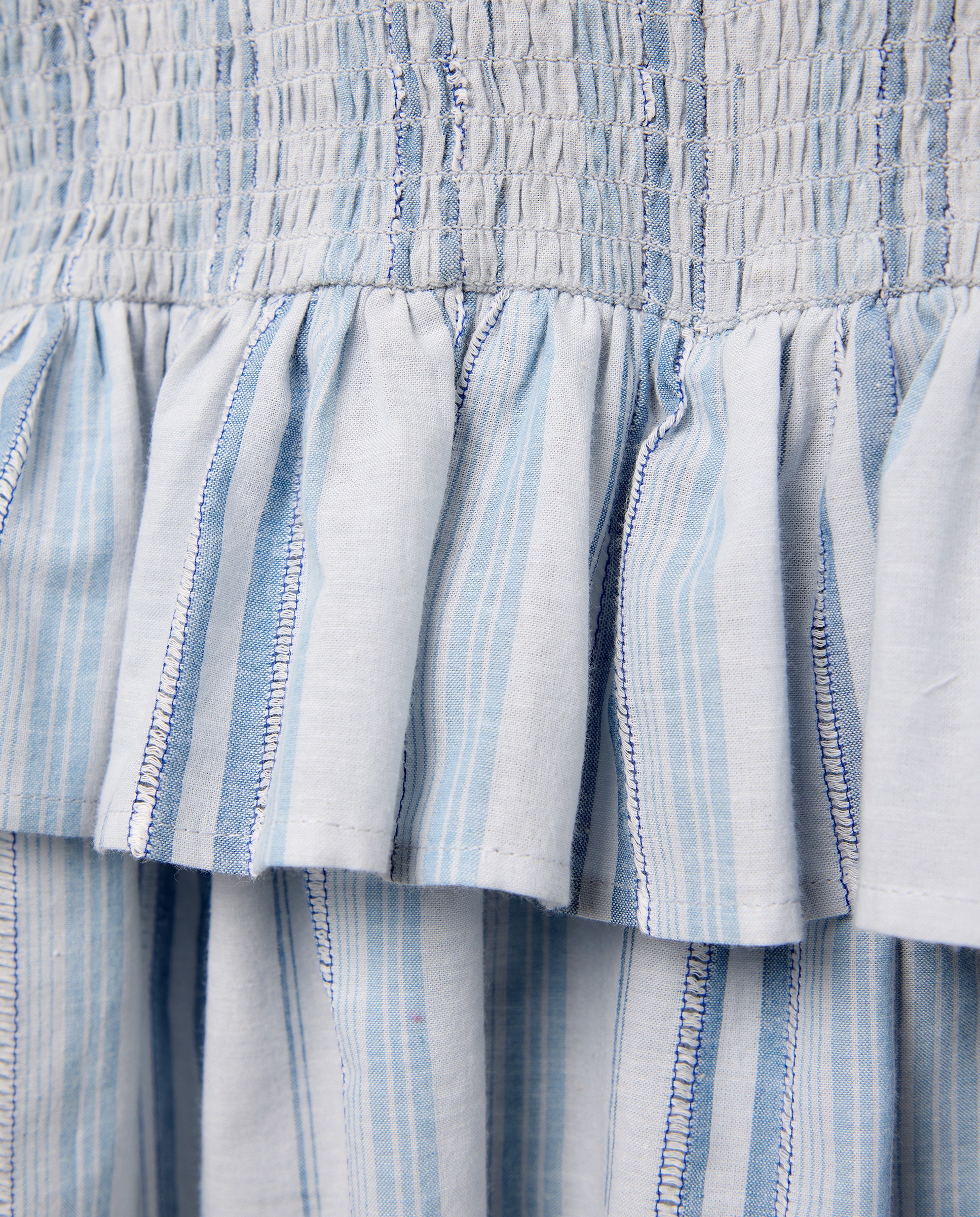 Vestido com Decote Caicai e Elásticos 400 Azul-5
