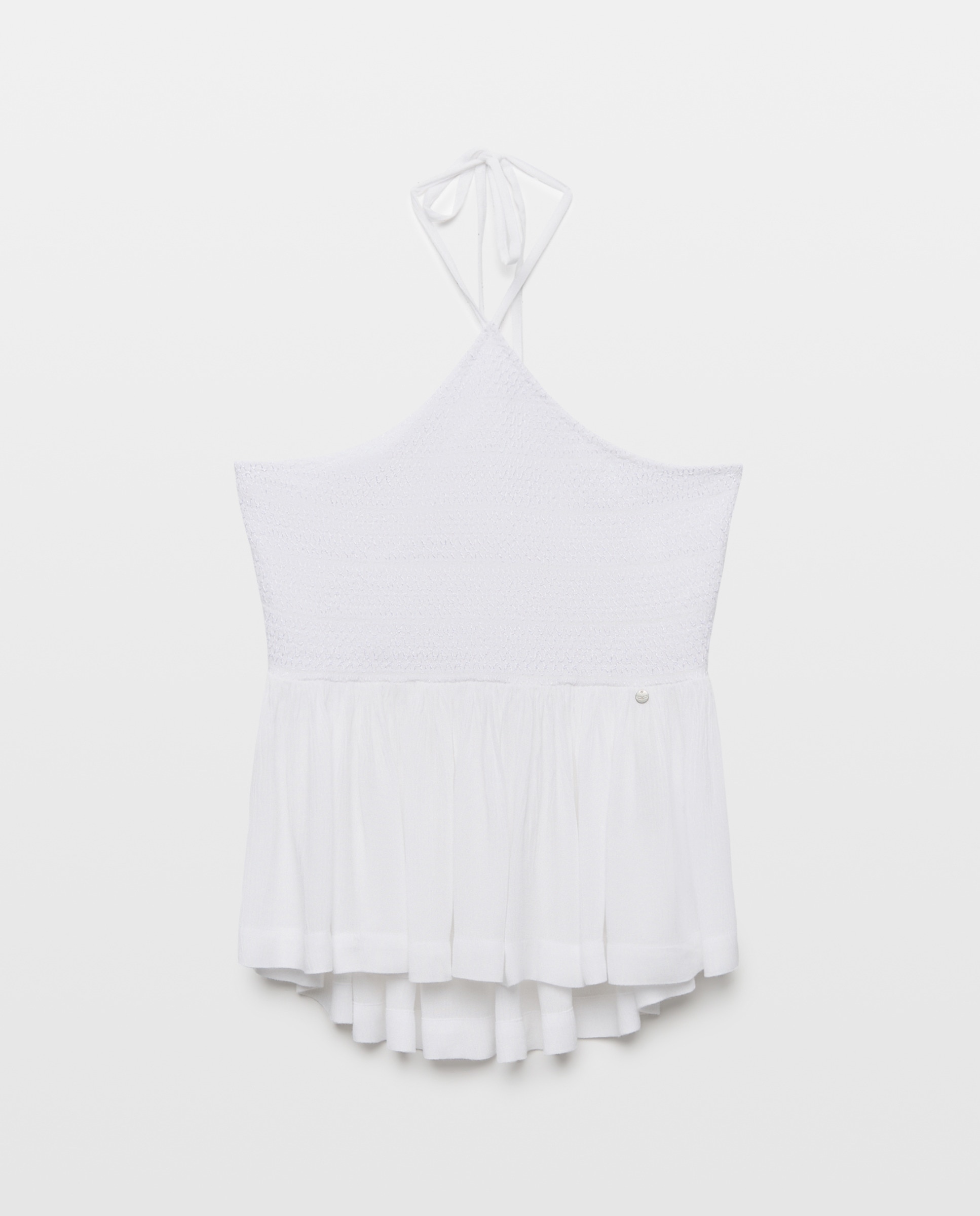 Top Halter com Elásticos Branco-4