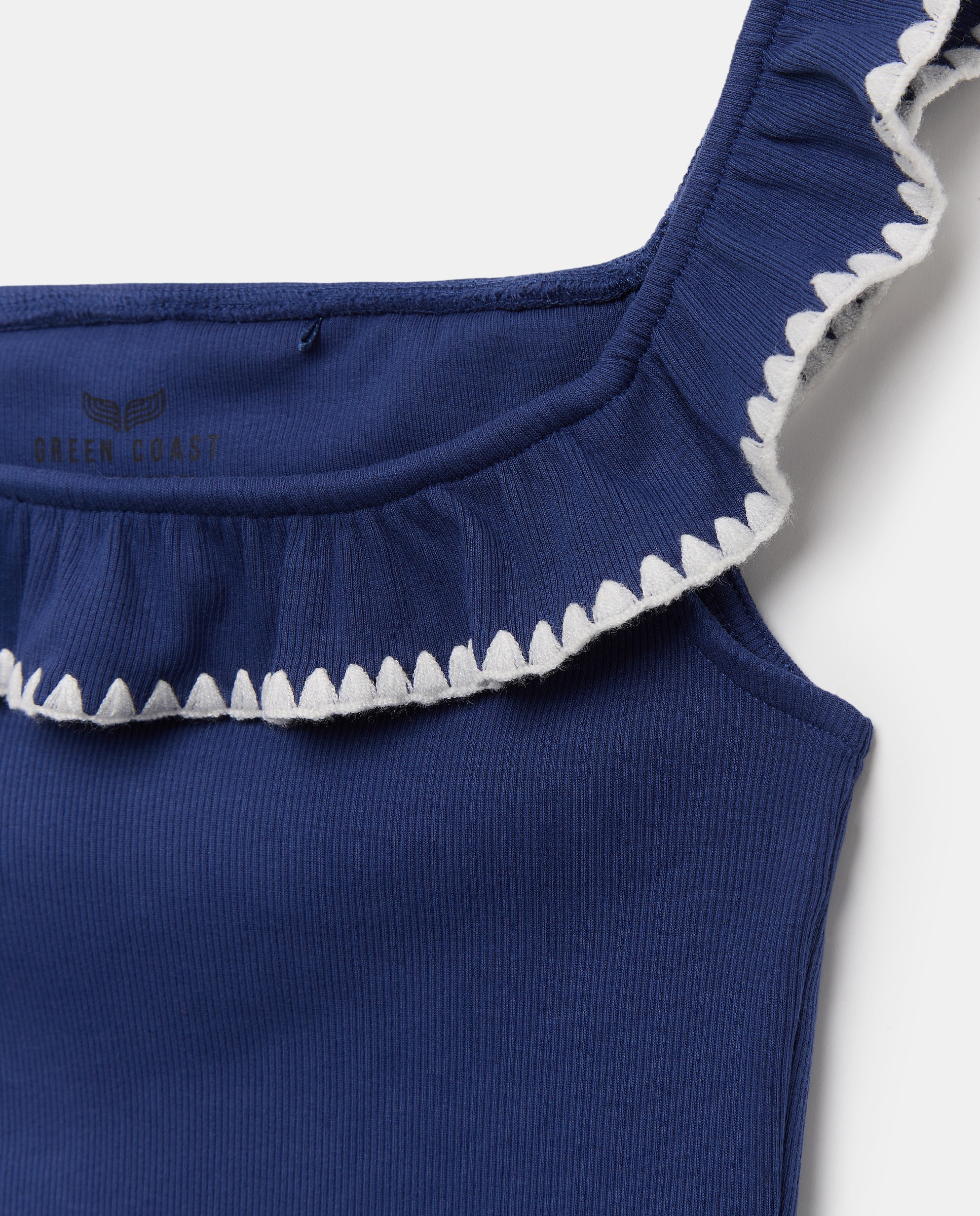 Top de Decote Caicai Canelado com Bordado Azul-marinho-5