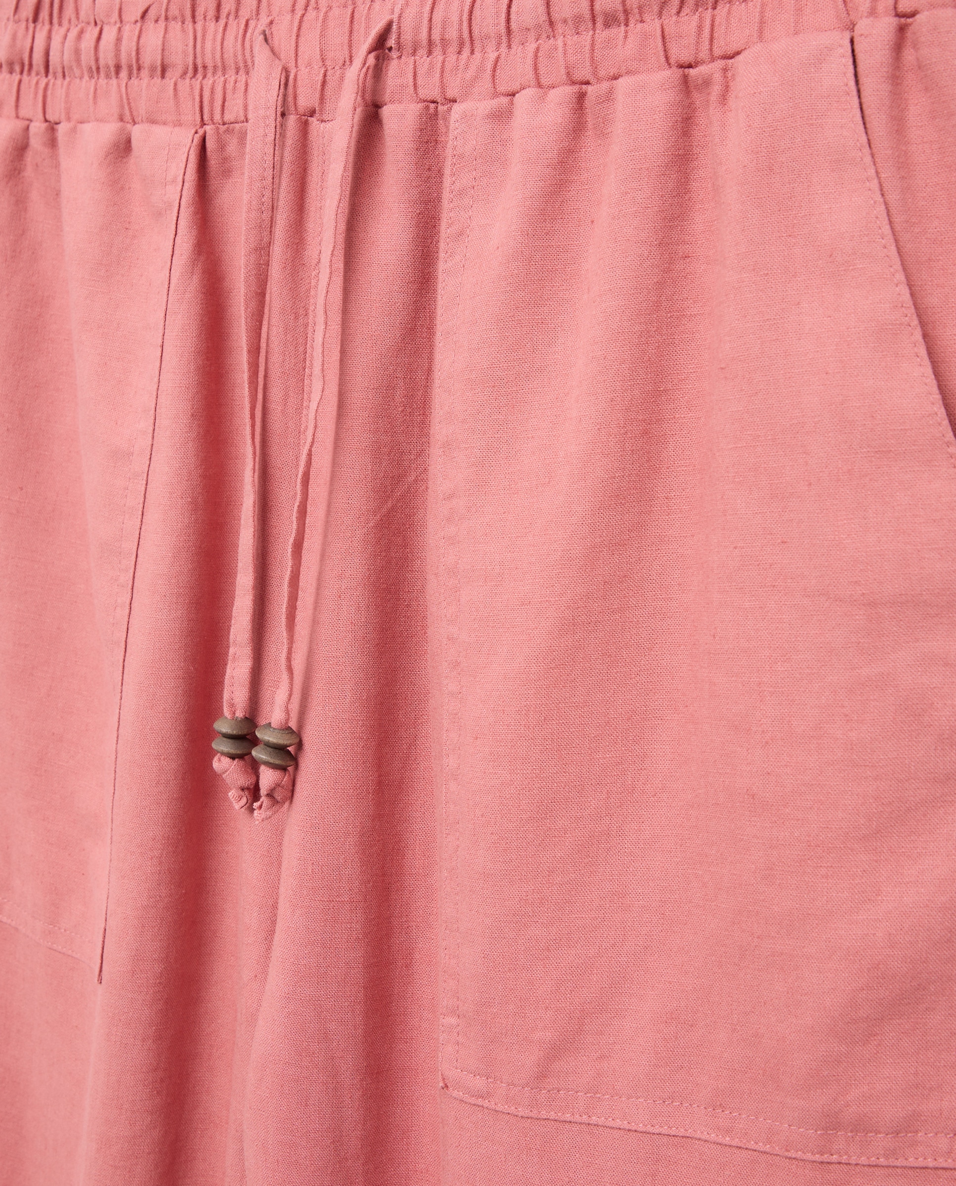 Joggers Fluidas com Linho 220 Rosa Pálido-5