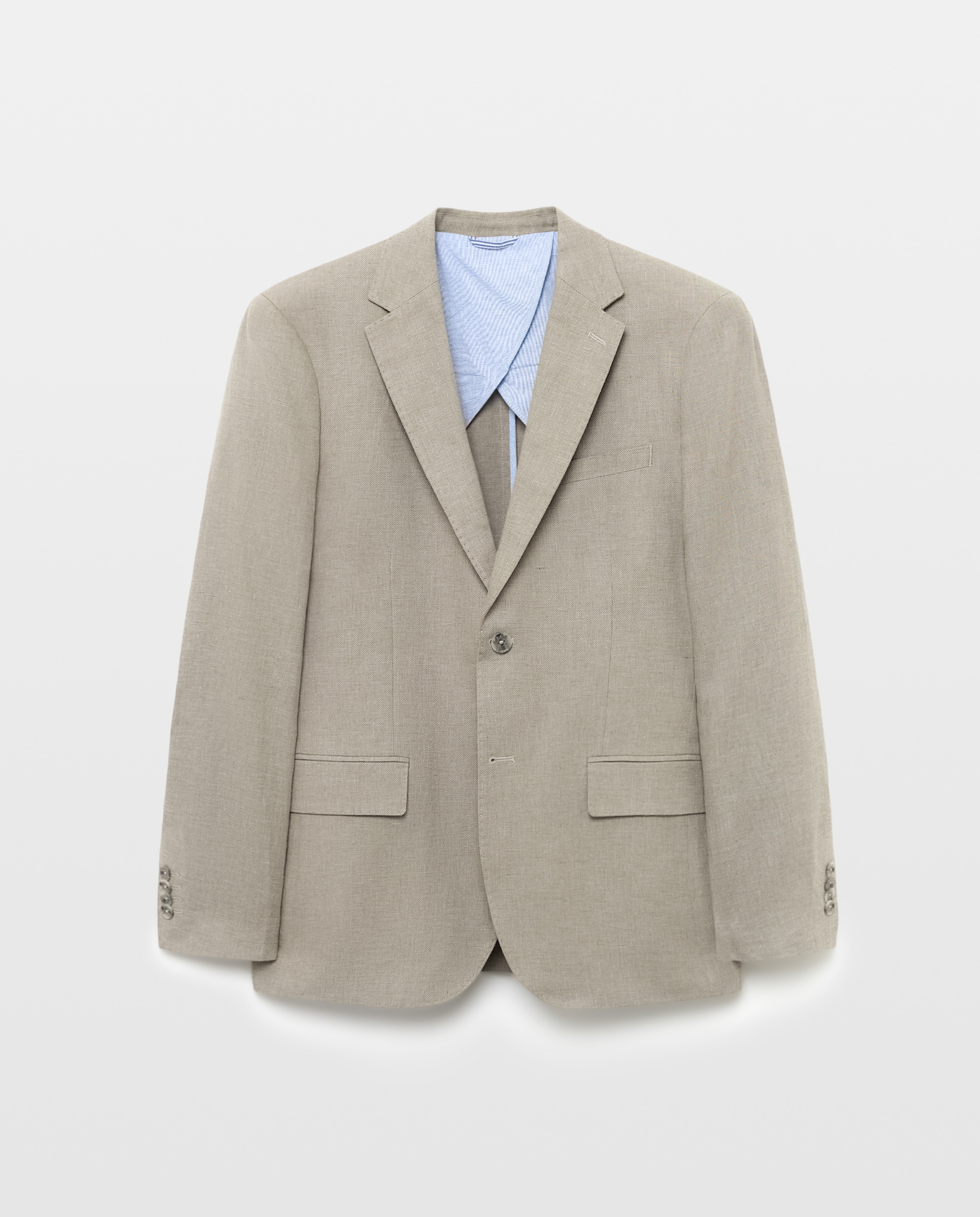 Casaco de Linho Liso Verde-4