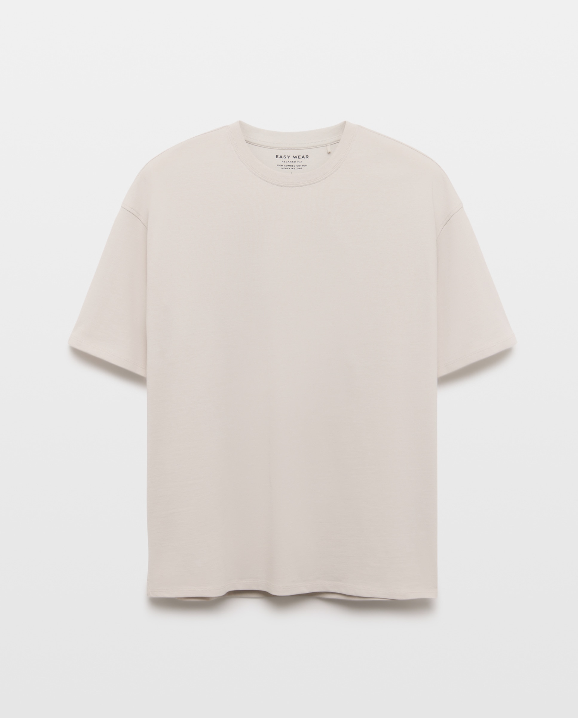 T-shirt Relaxed Fit com Manga Curta 130 Marfim-4