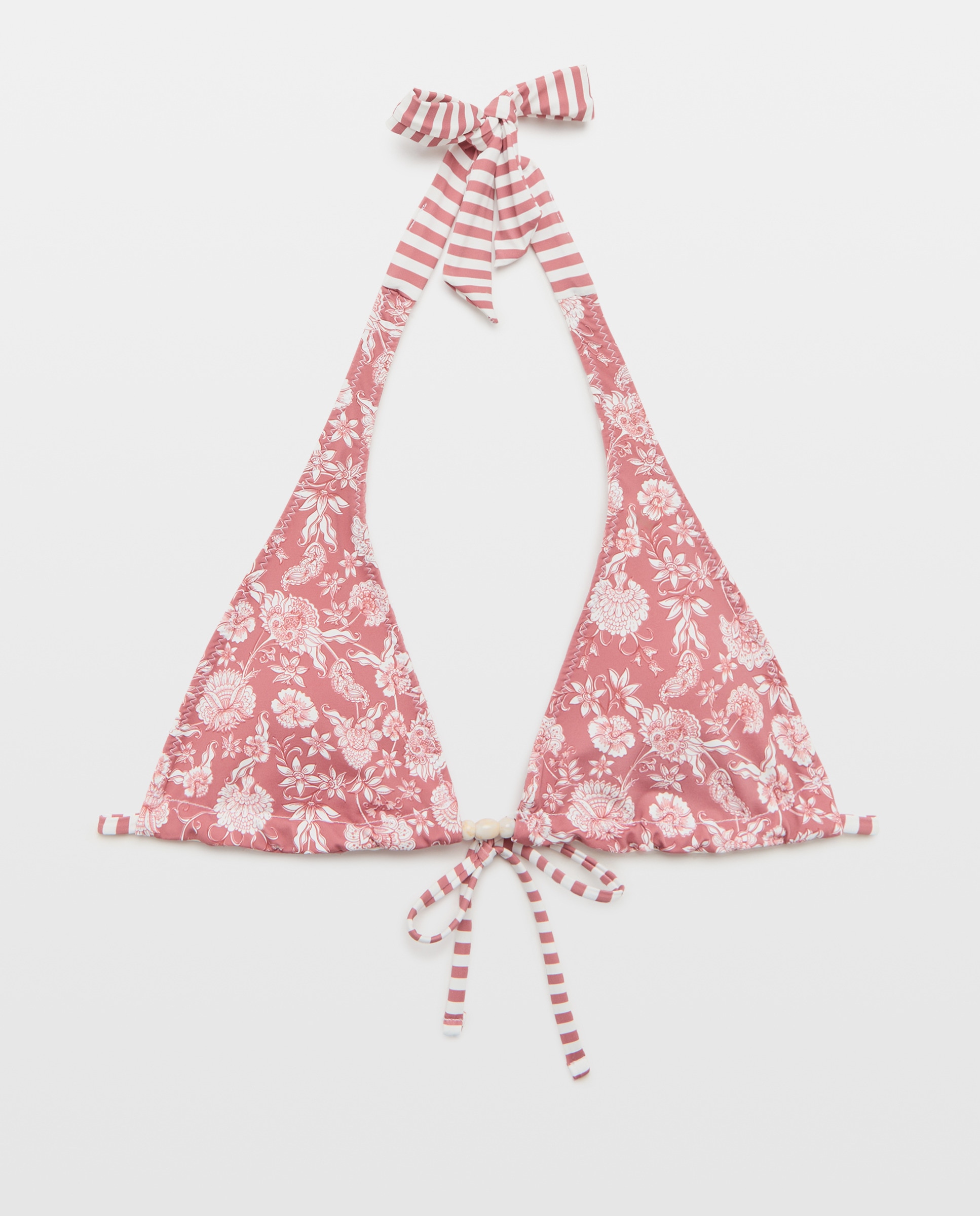 Top de Biquíni com Estampado Floral 520 Caqui-4