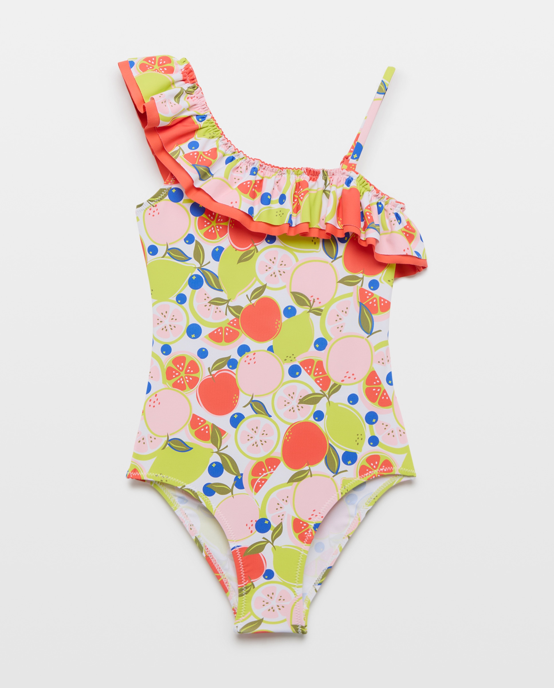 Fato de Banho às Cores Assimétrico com Frutas Kids El Corte Inglés Multicolor-4
