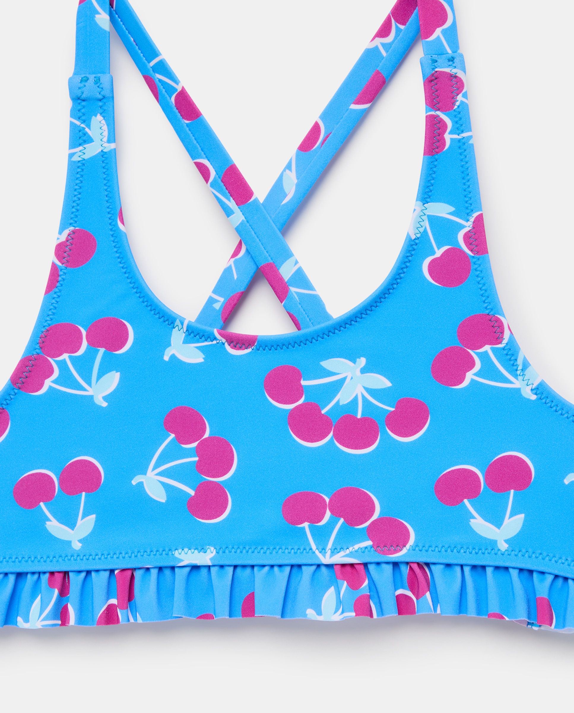 Biquíni com Folho e Cerejas Azul-marinho-4