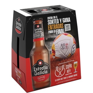 cerveza rubia especial pack 6 botellas 25 cl - Estrella Galicia