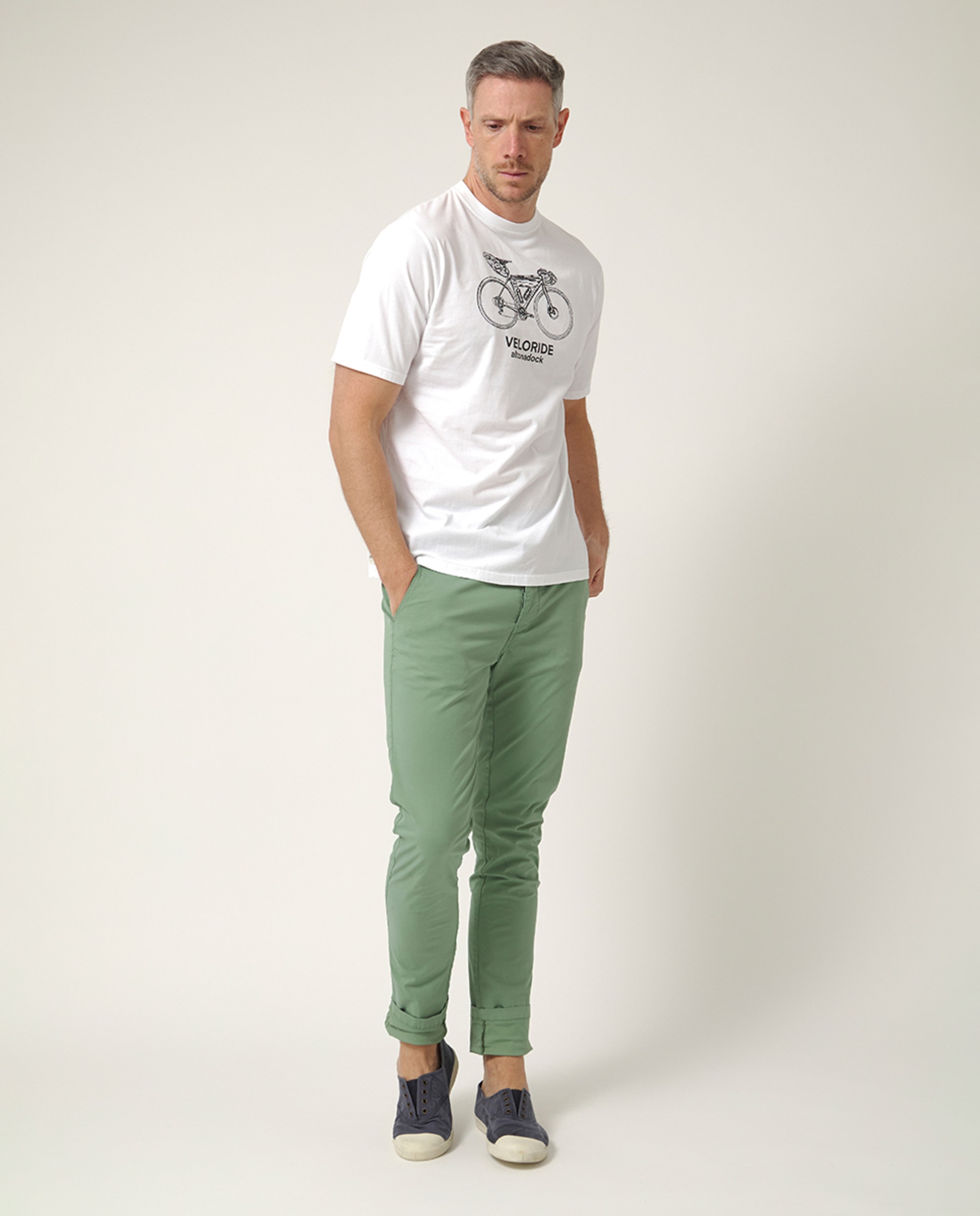 T-shirt de Manga Curta com Serigrafia Branco-5