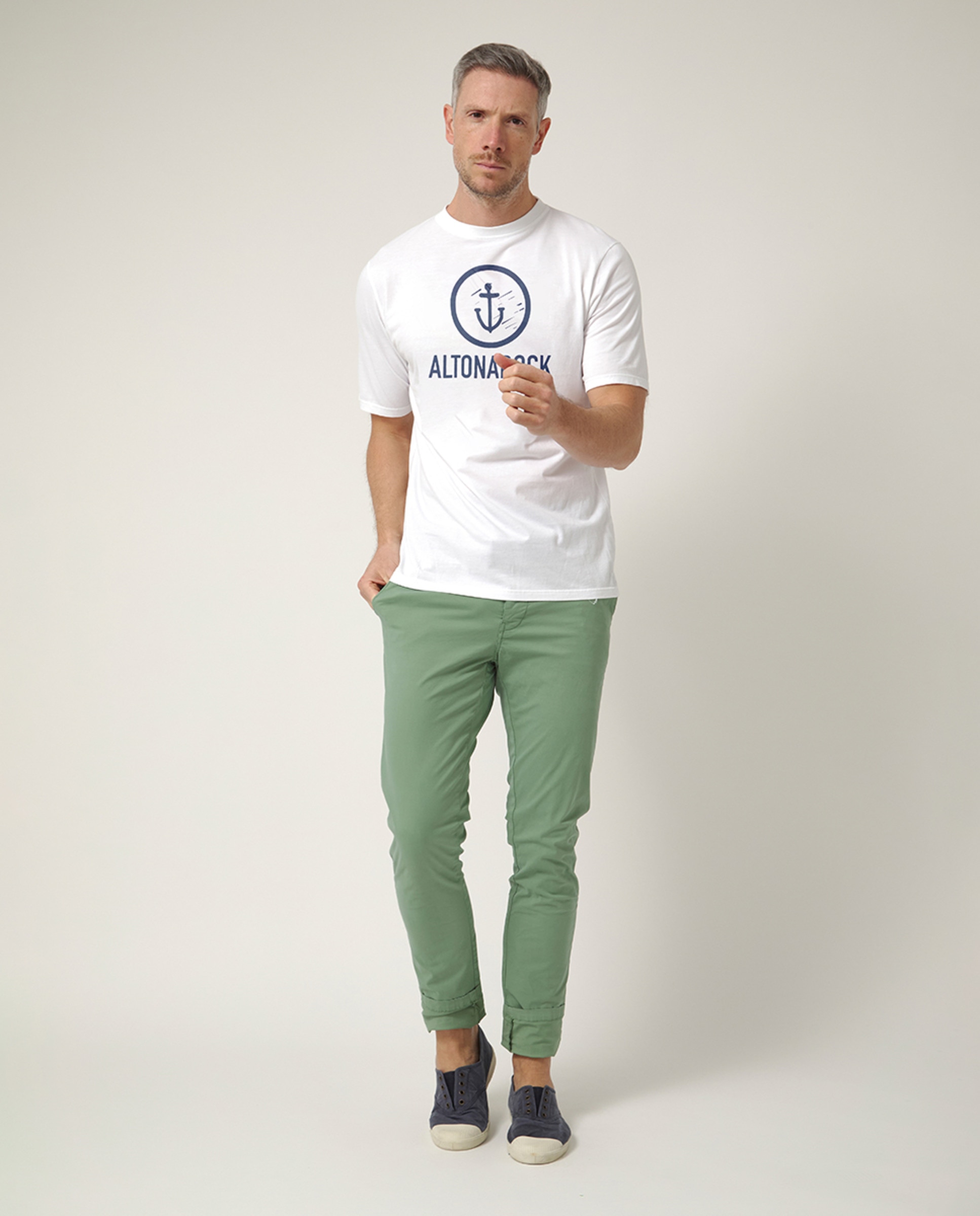 T-shirt de Manga Curta com Serigrafia Branco-5