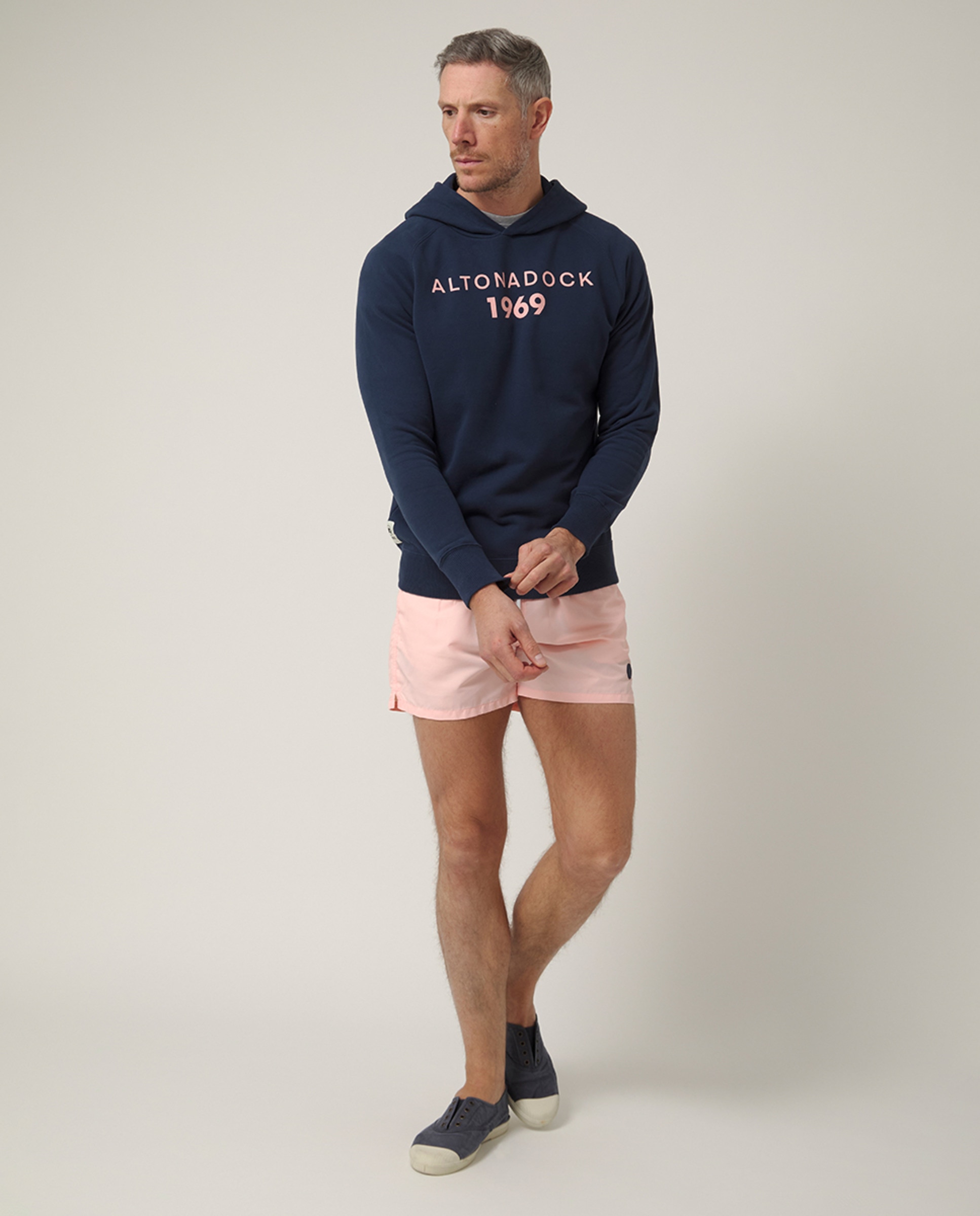 Sweatshirt de Manga Comprida com Capuz Azul-marinho-5