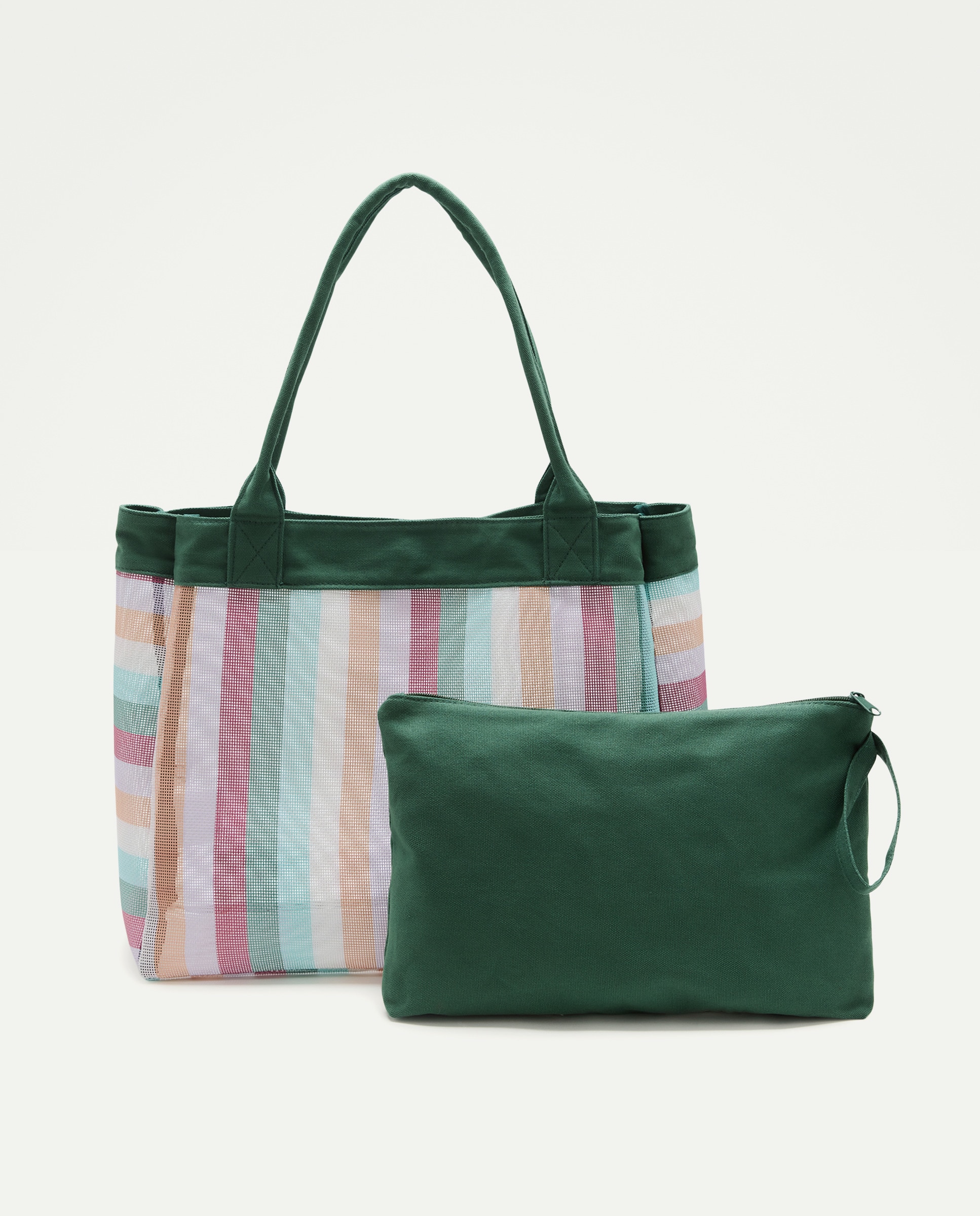 Saco de Praia com Estampado Multicolor-3