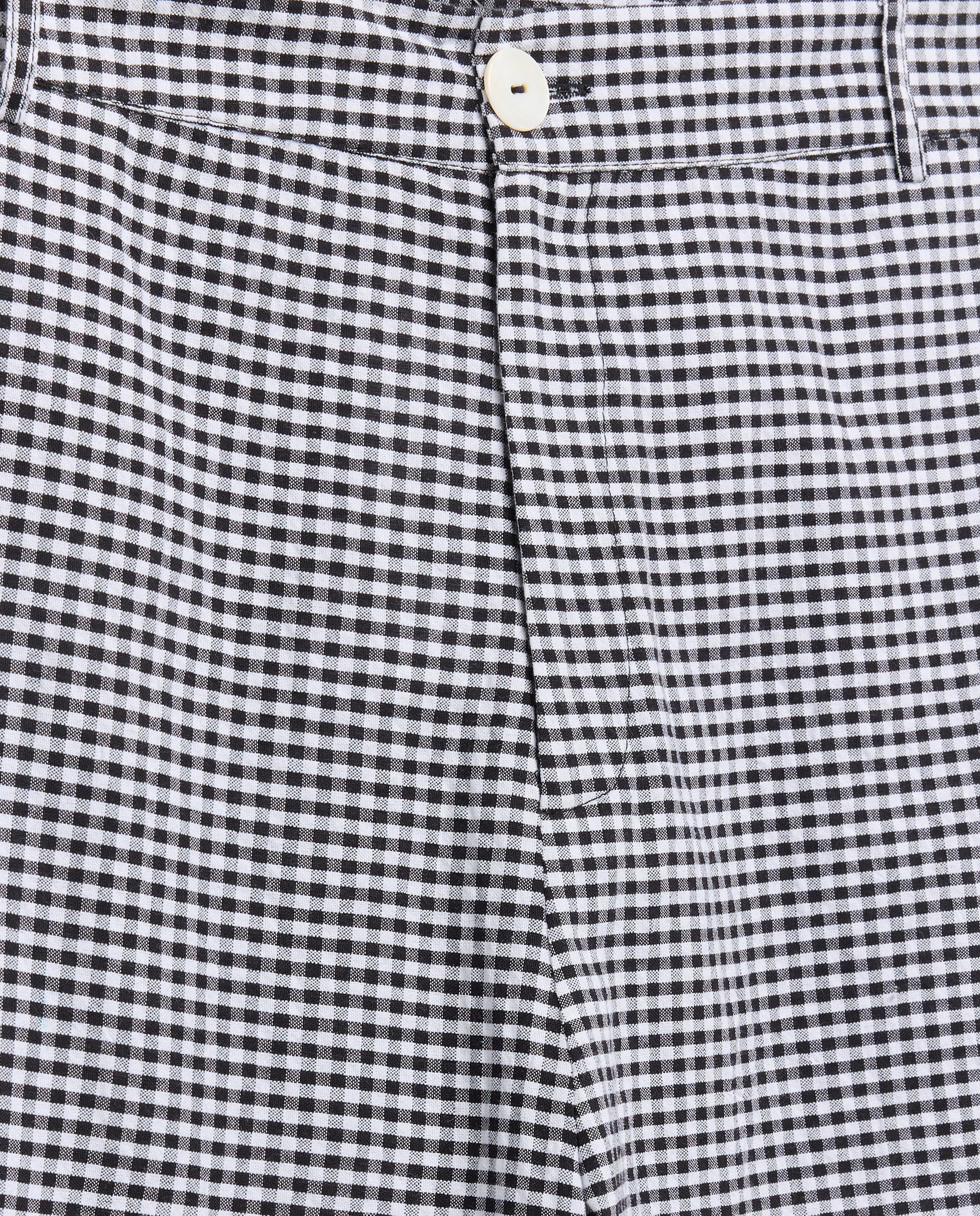 Calças Tipo Culotte com Bainha Bordada Preto-5