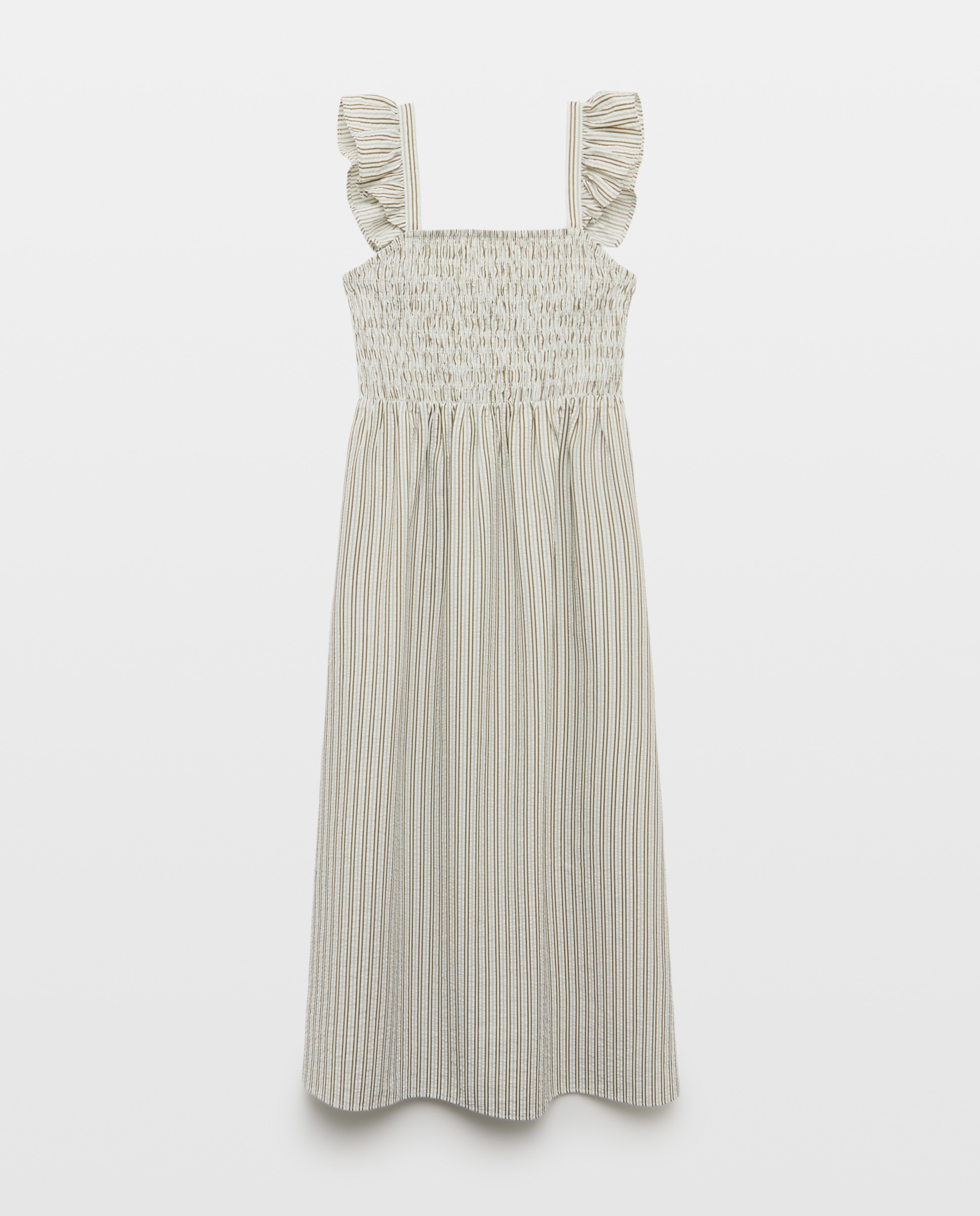 Vestido Comprido com Favos de Mel Verde-4