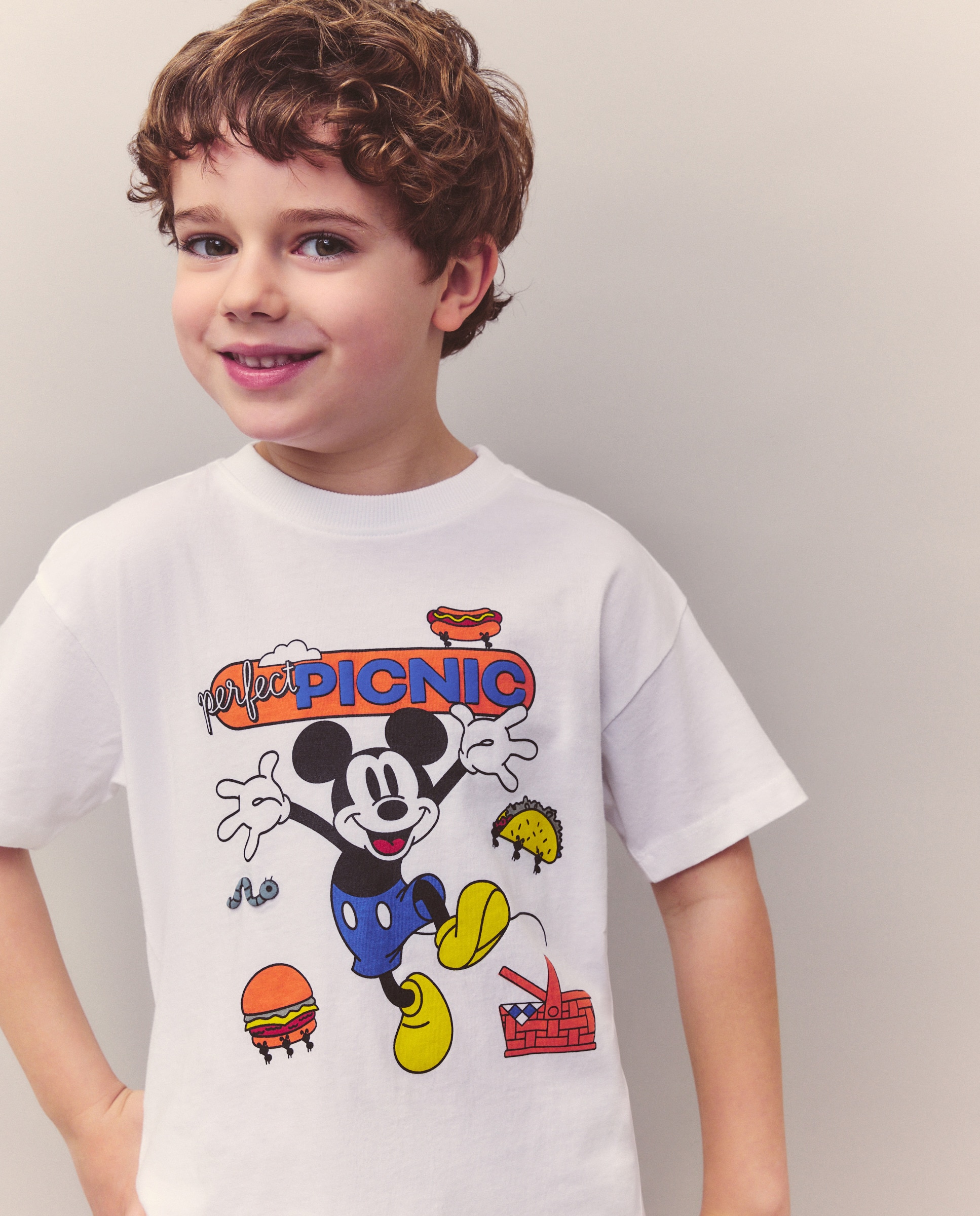 Conjunto Curto de 2 Peças com Estampado Mickey Kids El Corte Inglés Branco-2