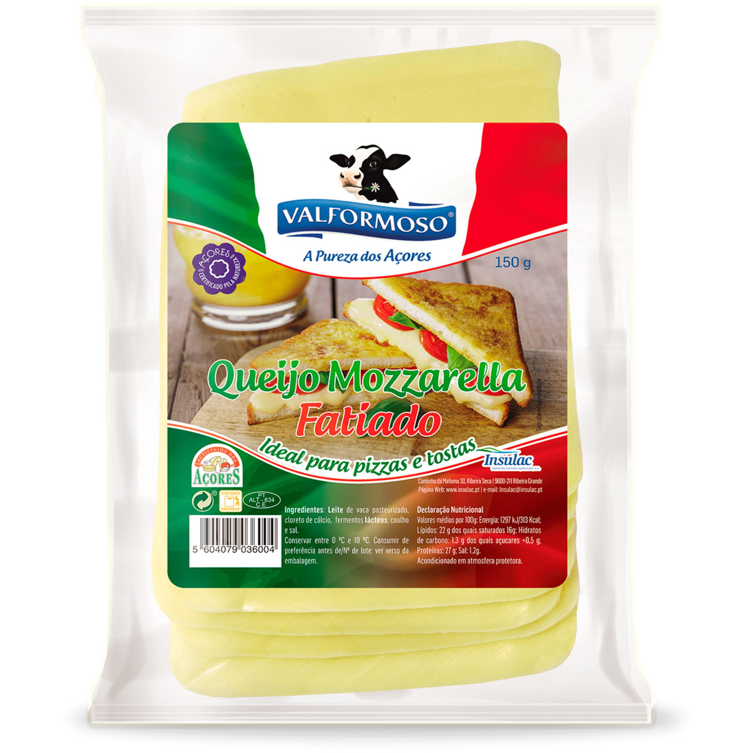 Queijo Mozzarella Fatias unidade 150 g
