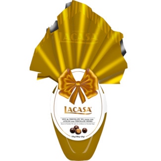Ovo de Chocolate 70% com Avelãs embalagem 170 g - Lacasa