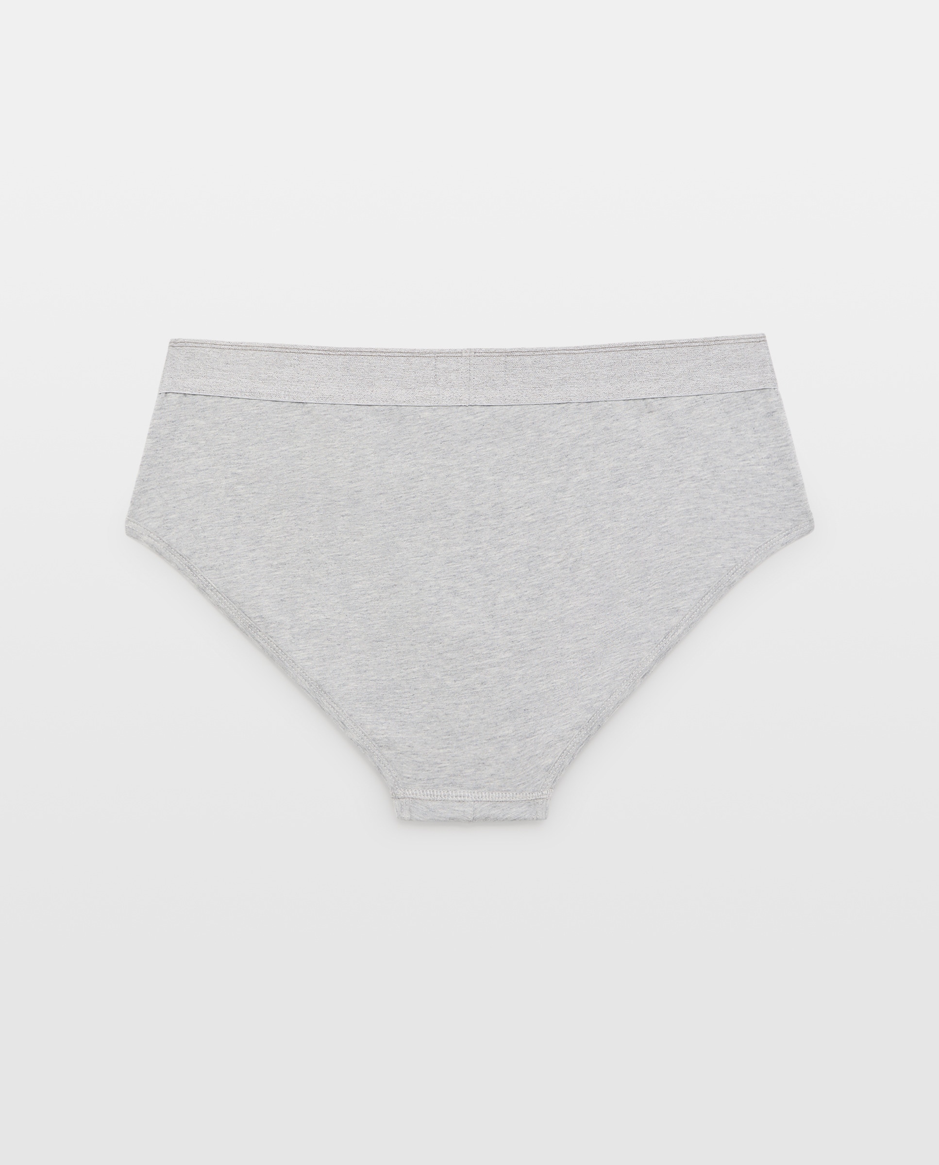 Slip Aberto em Algodão-Elastano 820 Cinzento Médio-2