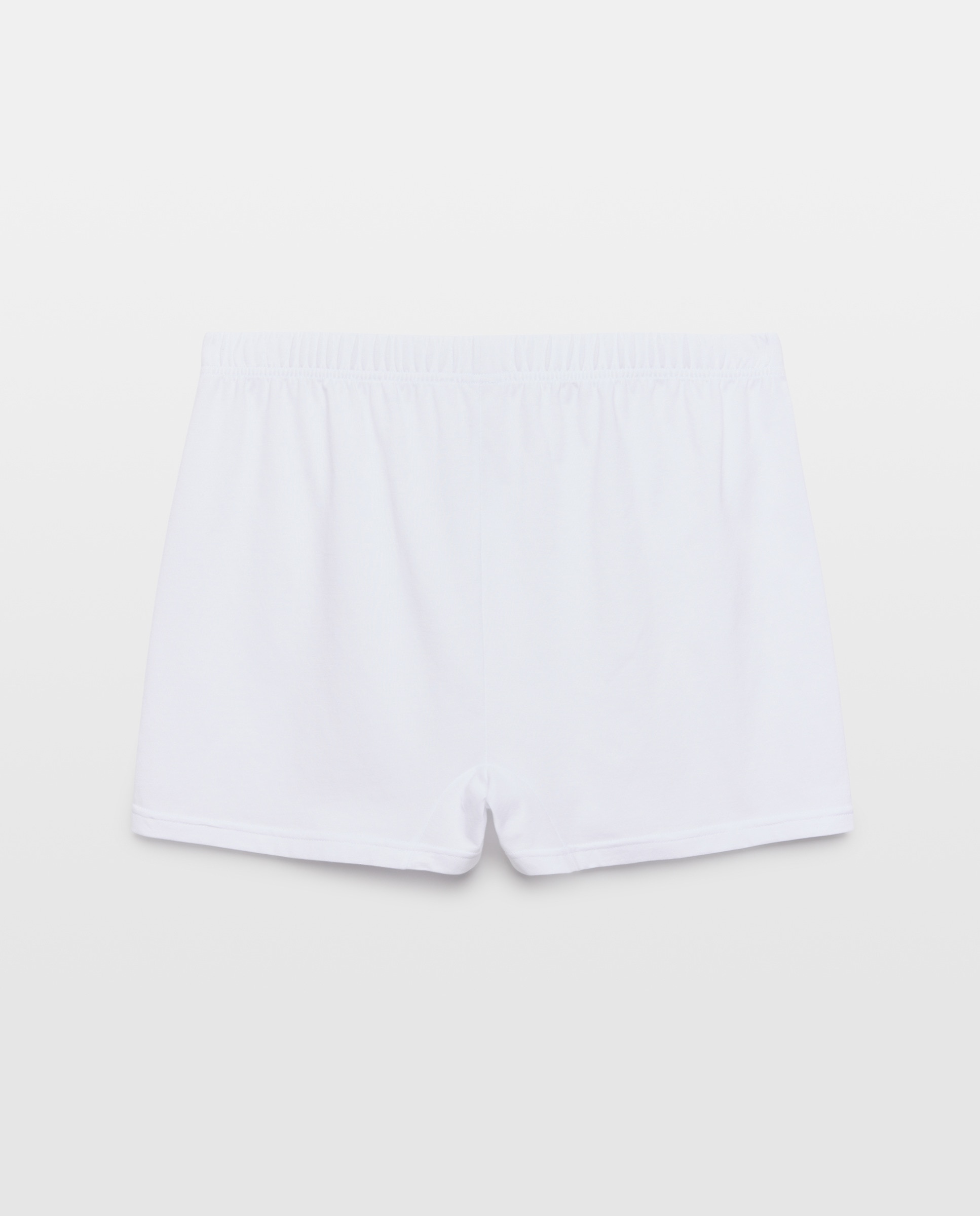 Boxers de Algodão com Botão Branco-2