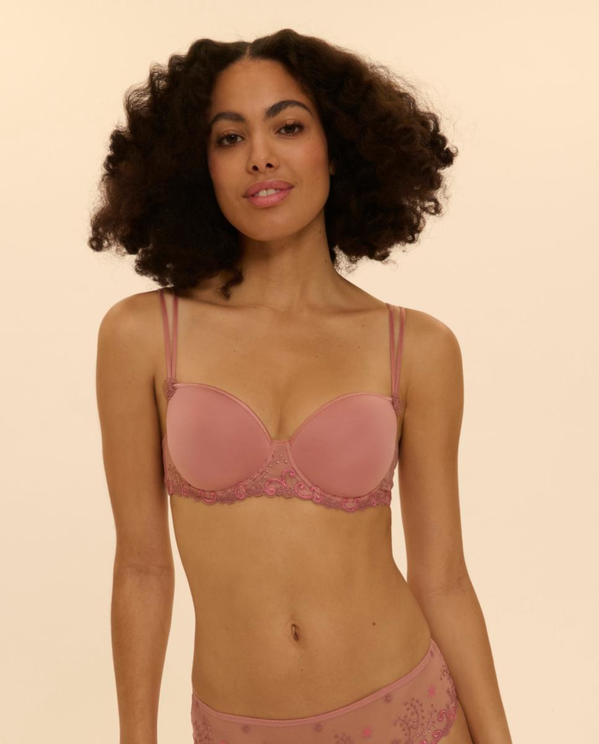 Soutien pré-formado com enchimento Rosa-3