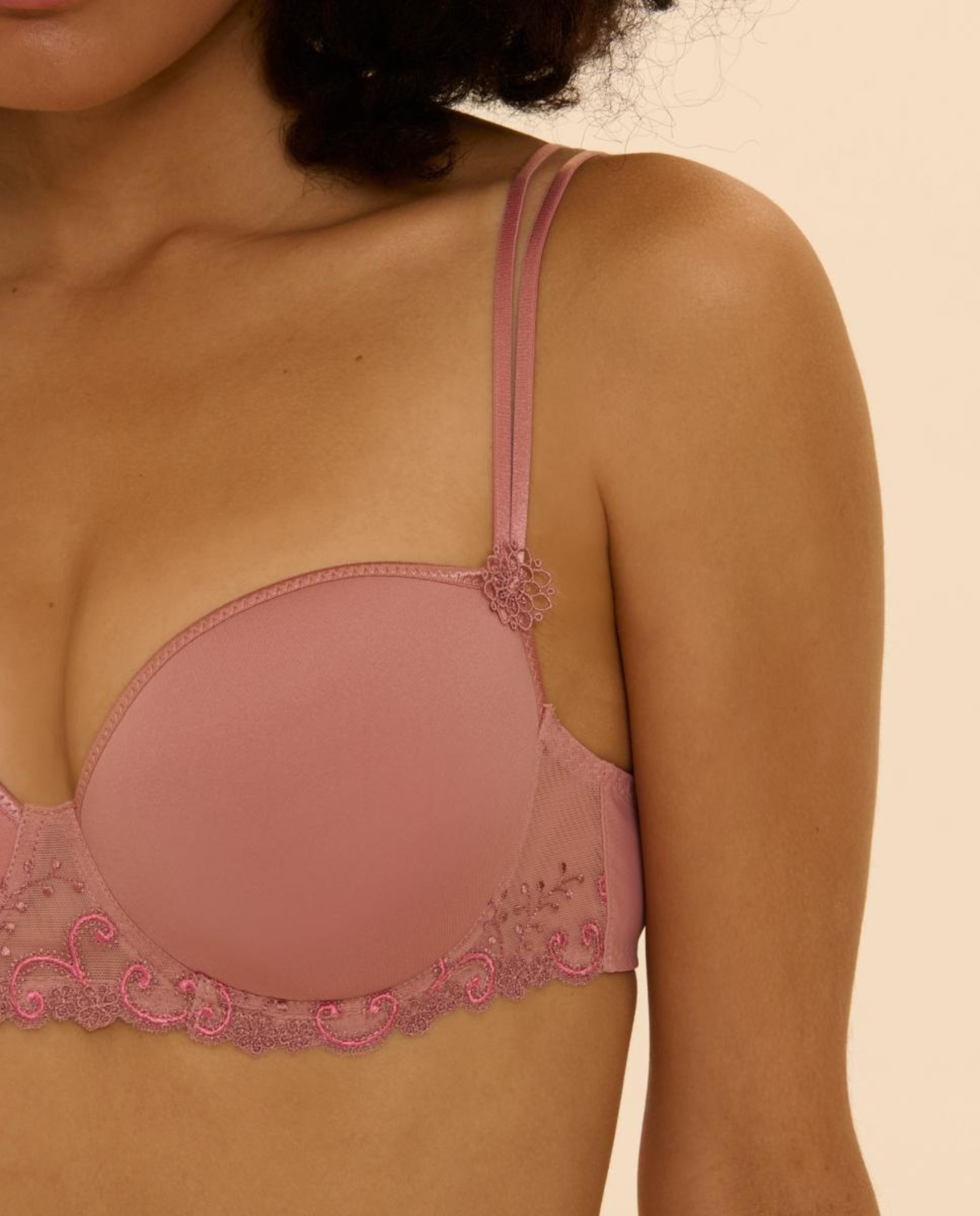 Soutien pré-formado com enchimento Rosa-2