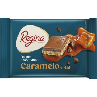 Chocolate Branco Duo Caramelo Salgado tablete 130 g - Regina