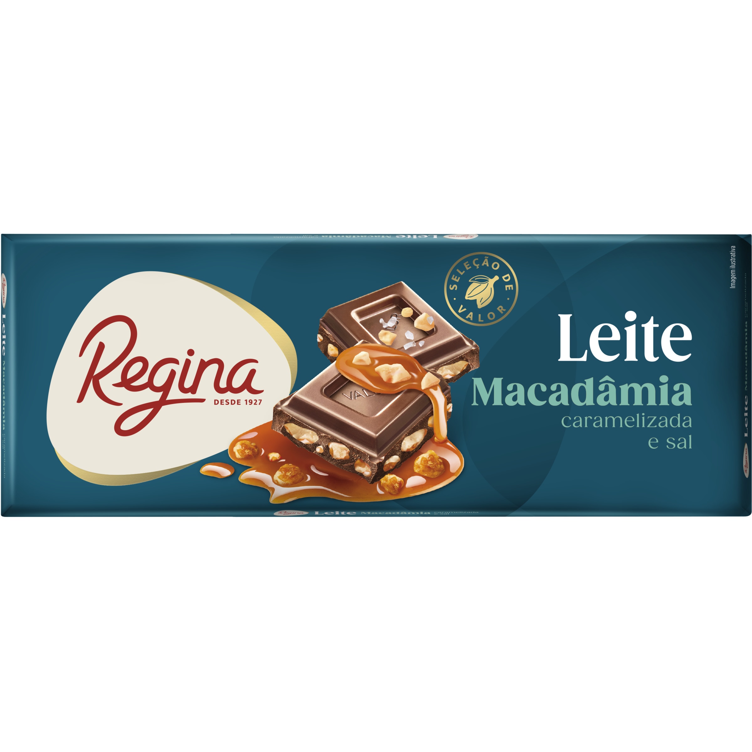 Chocolate de Leite Macadâmia e Caramelo Salgado tablete 200 g