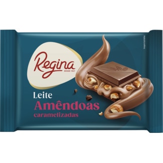 Chocolate de Leite e Amêndoas tablete 150 g - Regina