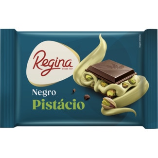 Chocolate Preto e Pistacho tablete 150 g - Regina