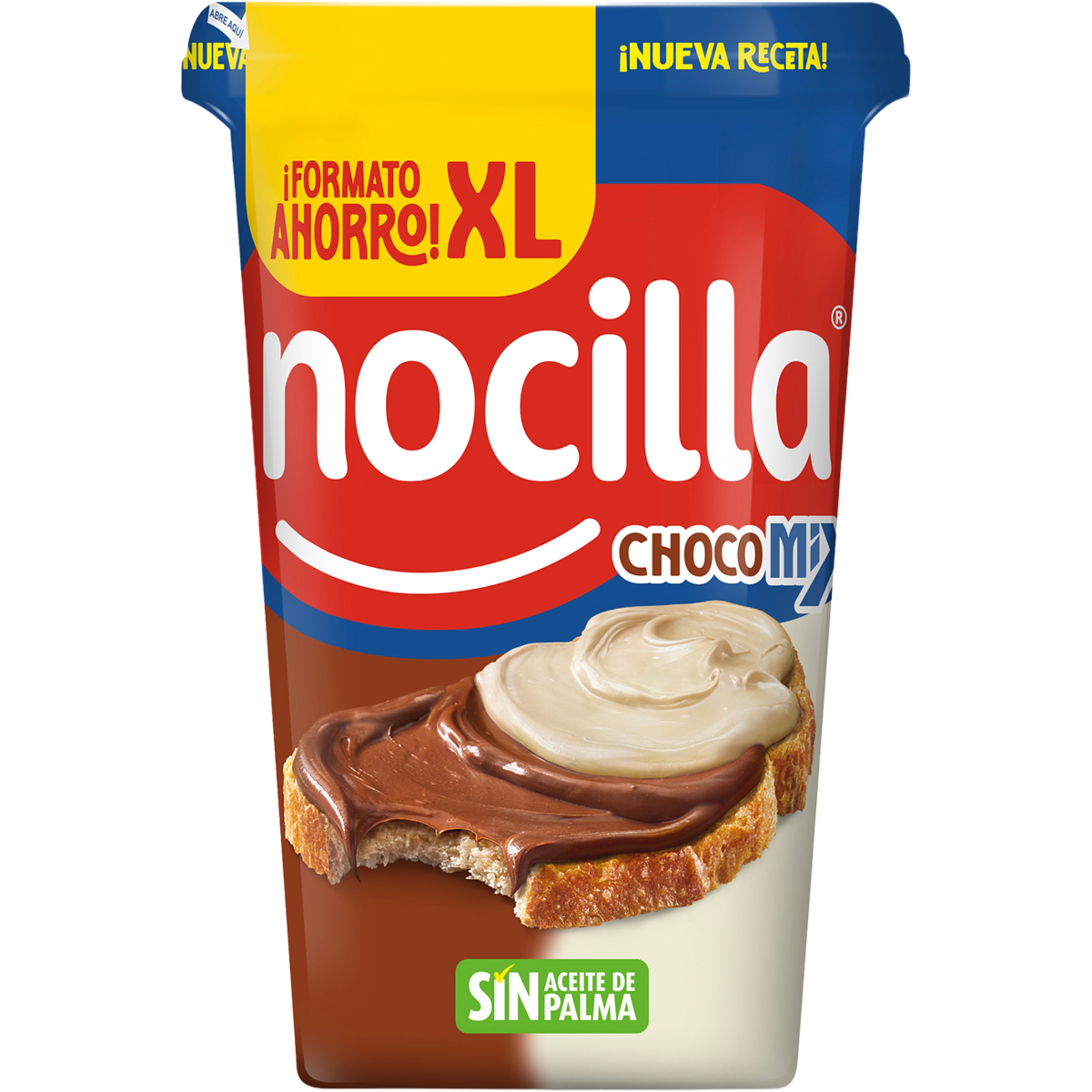Chocomix crema de cacao, avellanas y leche sin gluten y sin aceite de palma tarrina 750 g formato ahorro! XL