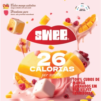Fruta Banhada Cubos de Manga e Red Velvet Framboesa embalagem 125 ml - Swee