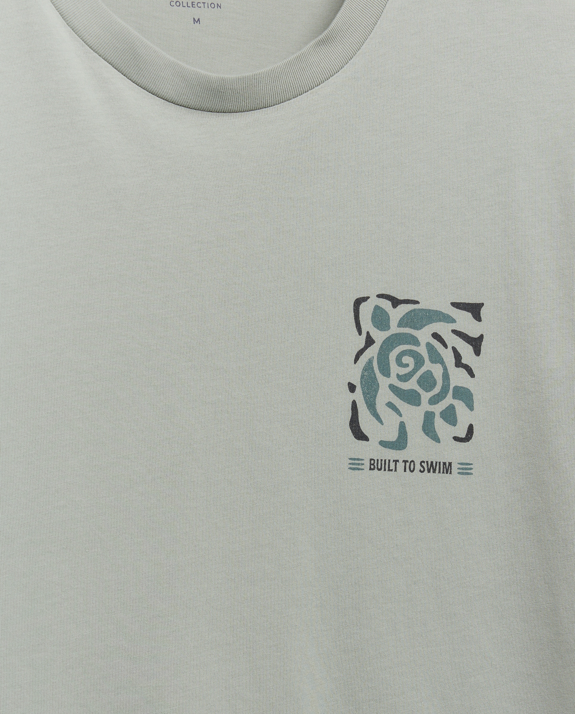Camiseta de hombre manga corta Built to swim 510 Verde claro-5
