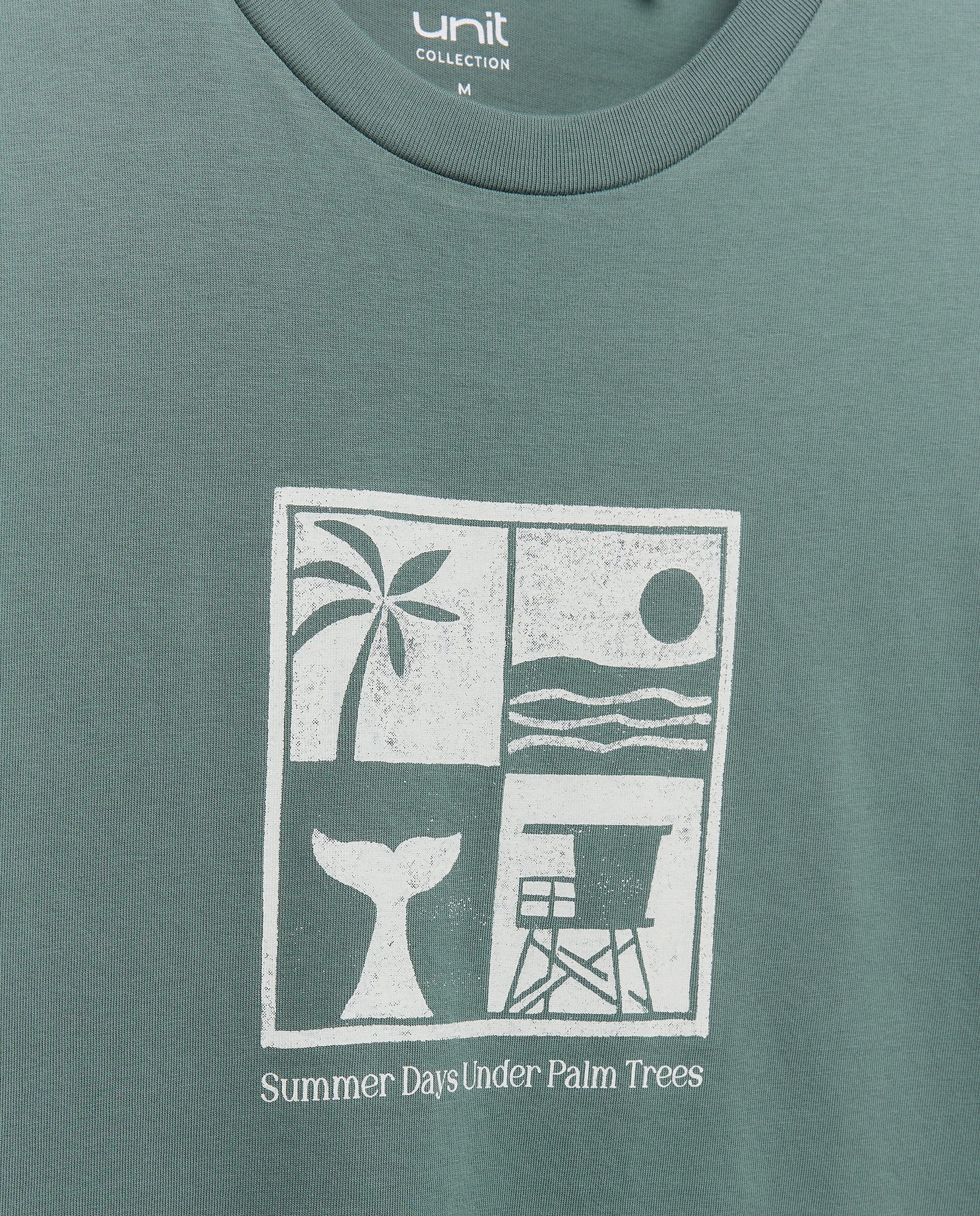 Camiseta de hombre manga corta Summer days under palm trees Verde-5
